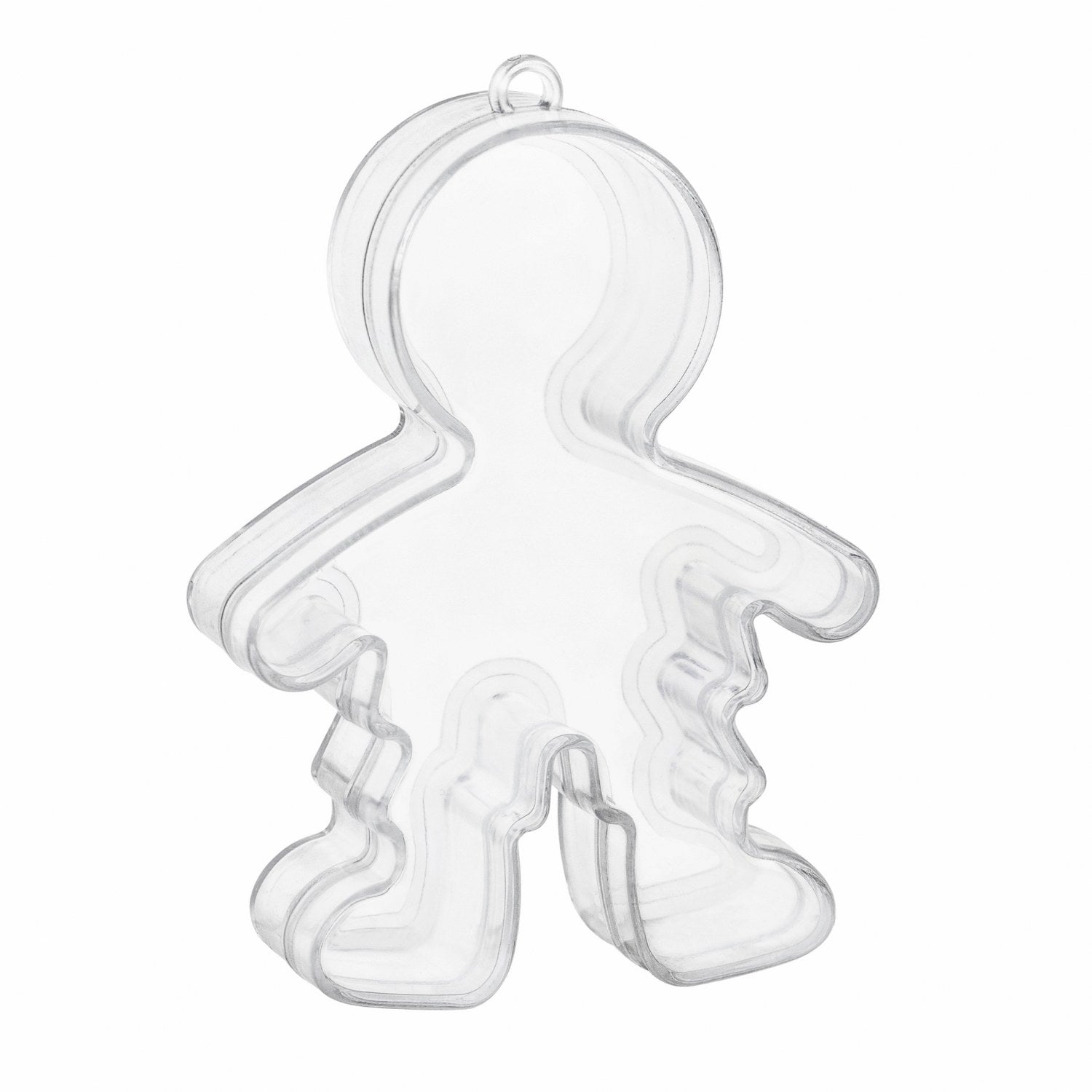 Ginger Bread Boy Shaped Acrylic Candy Boxes 24 Pack 2.75"x3.62"x0.98"