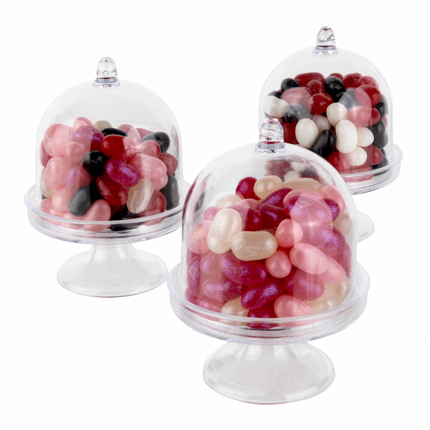 Mini Cake Dome Shaped Acrylic Candy Boxes 16 Pack 2.75"x3.93"