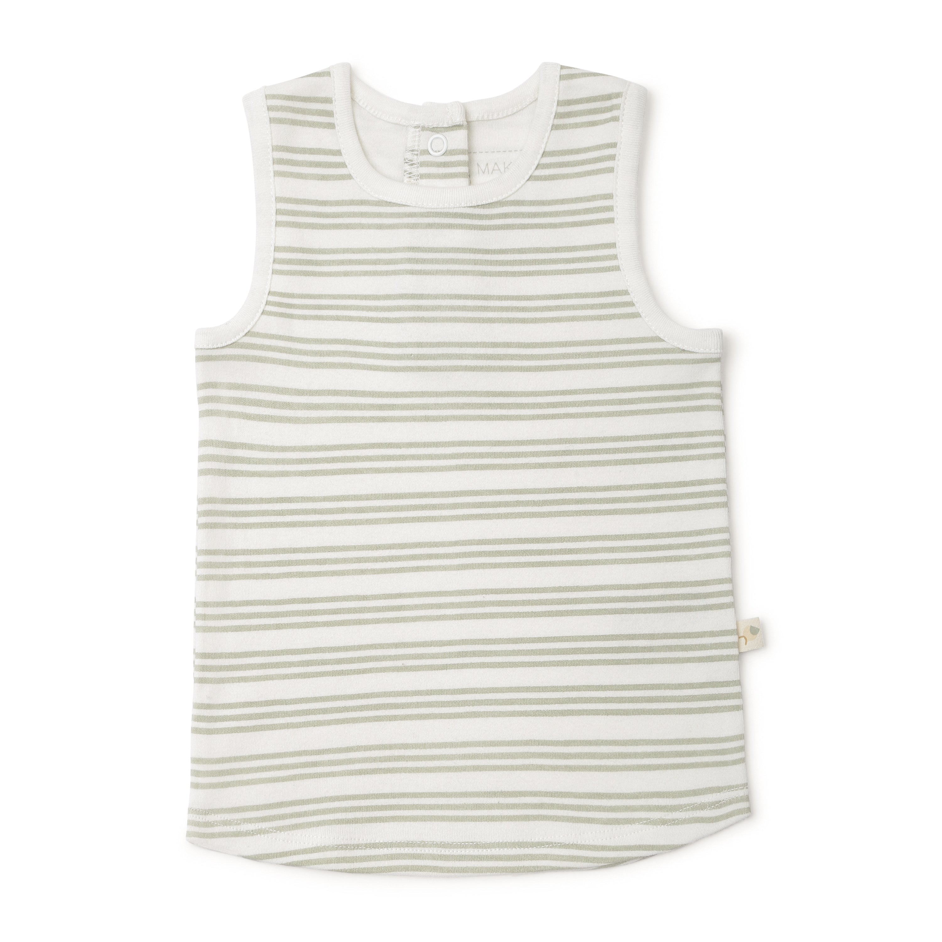 Organic Baby Toddler Tee & Shorts - Foam Stripes