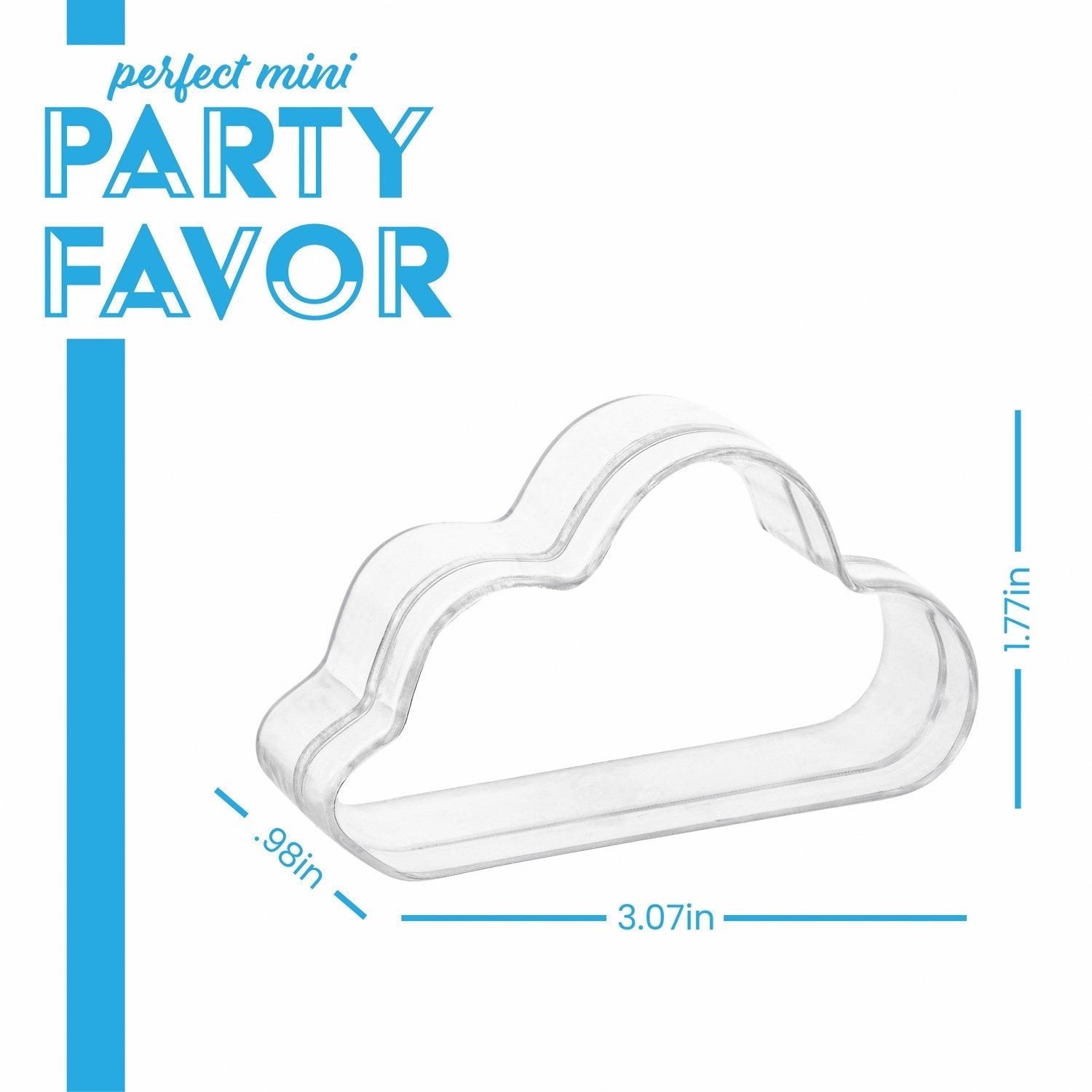 Cloud Shaped Acrylic Candy Boxes 24 Pack 3.07"x1.77"x0.98"