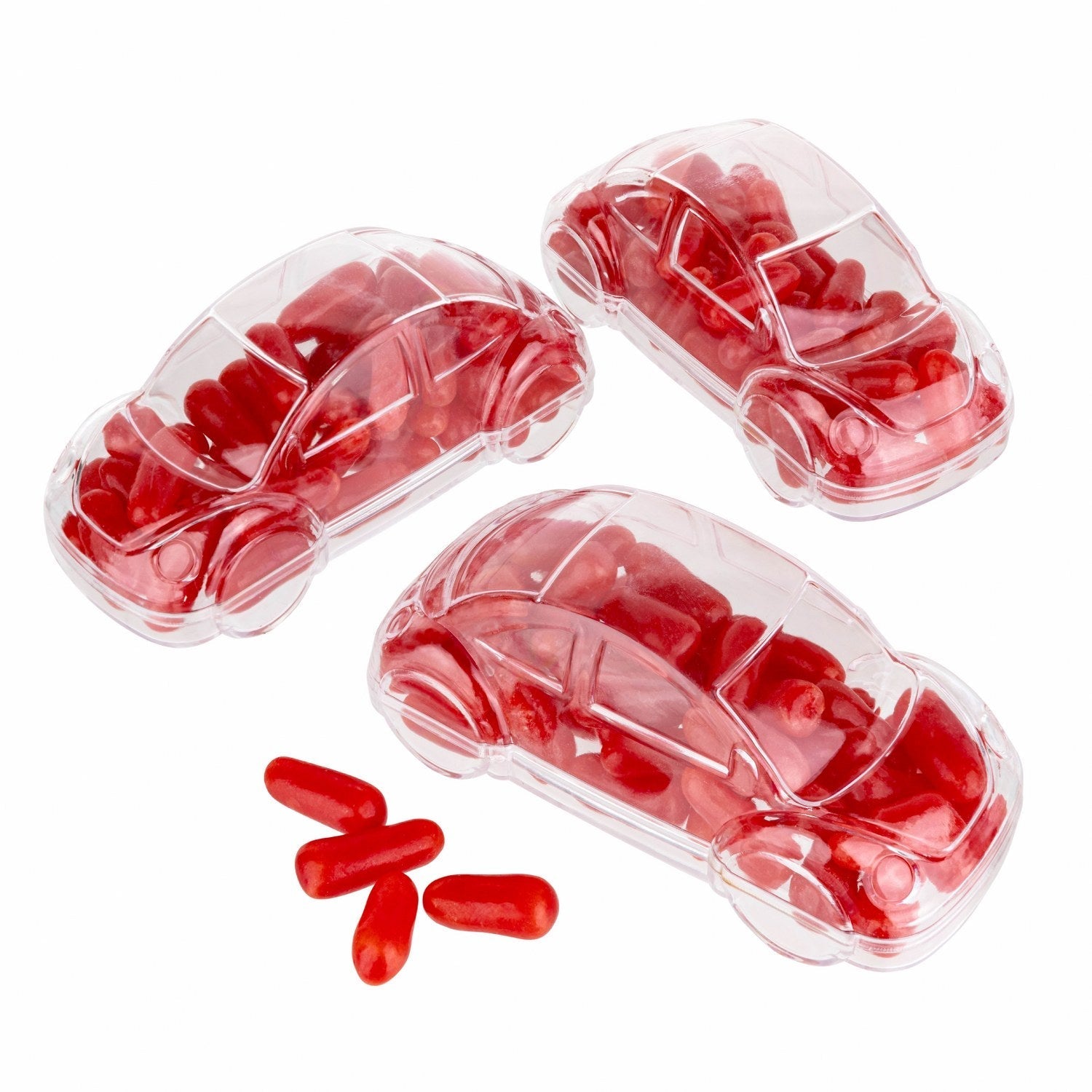 Car Shaped Acrylic Candy Boxes 16 Pack 4.56"x1.65"