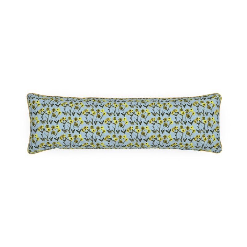 Lemon Posey Bolster Pillow
