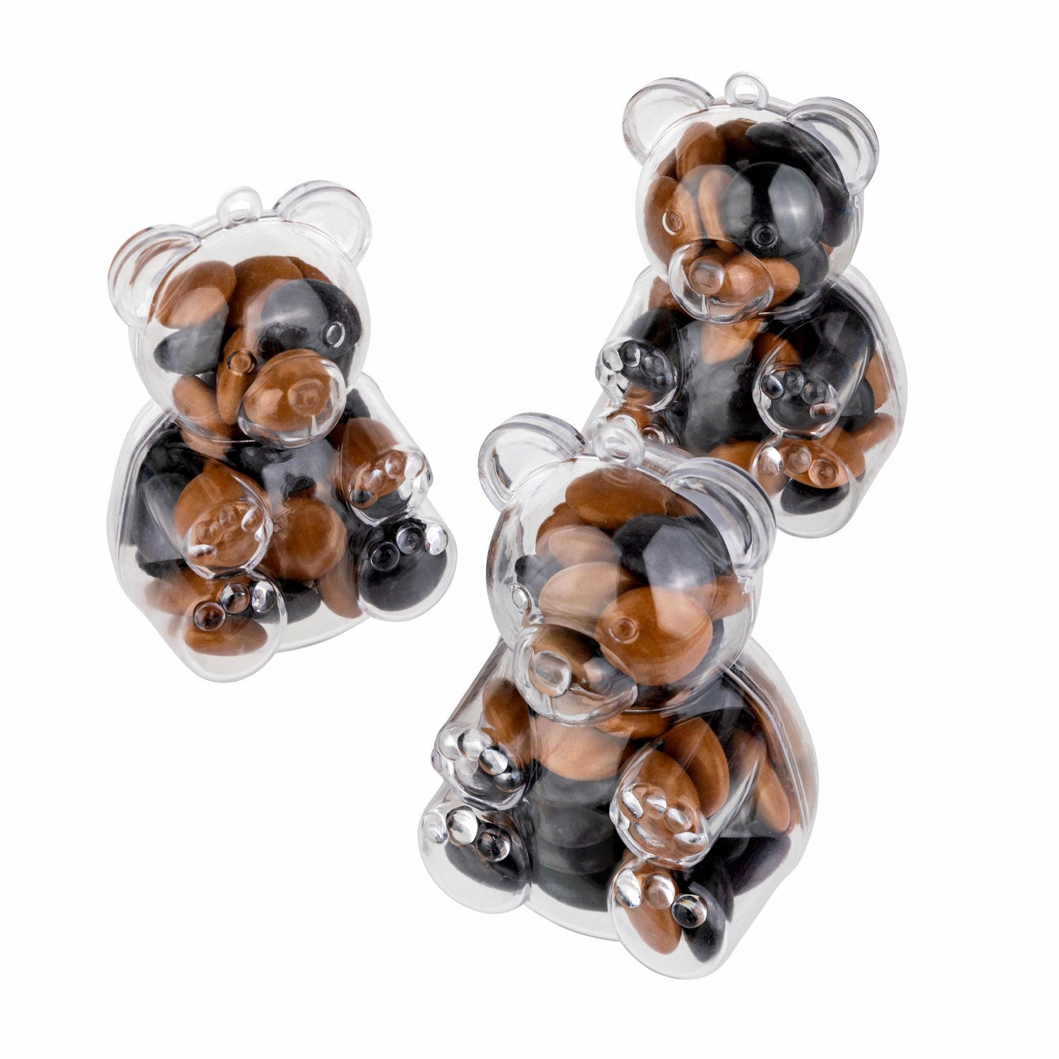 Bear Shaped Acrylic Candy Boxes 24 Pack 1.96"x1.77"x2.75"