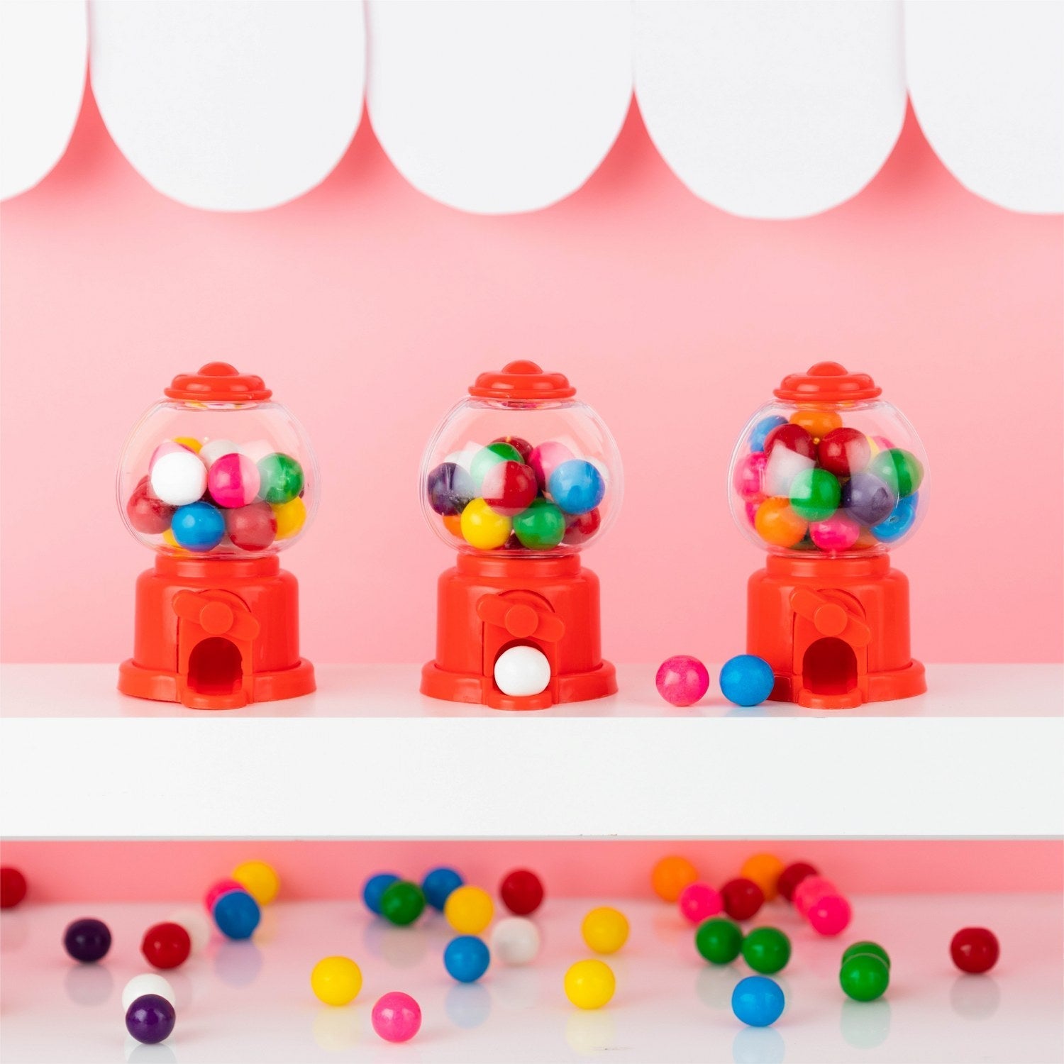 Gumball Machine Shaped Acrylic Candy Boxes 16 Pack 2.36"x3.75"