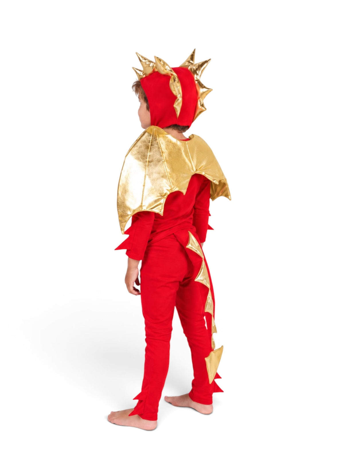 Sunfire Red Dragon With Gold Wings