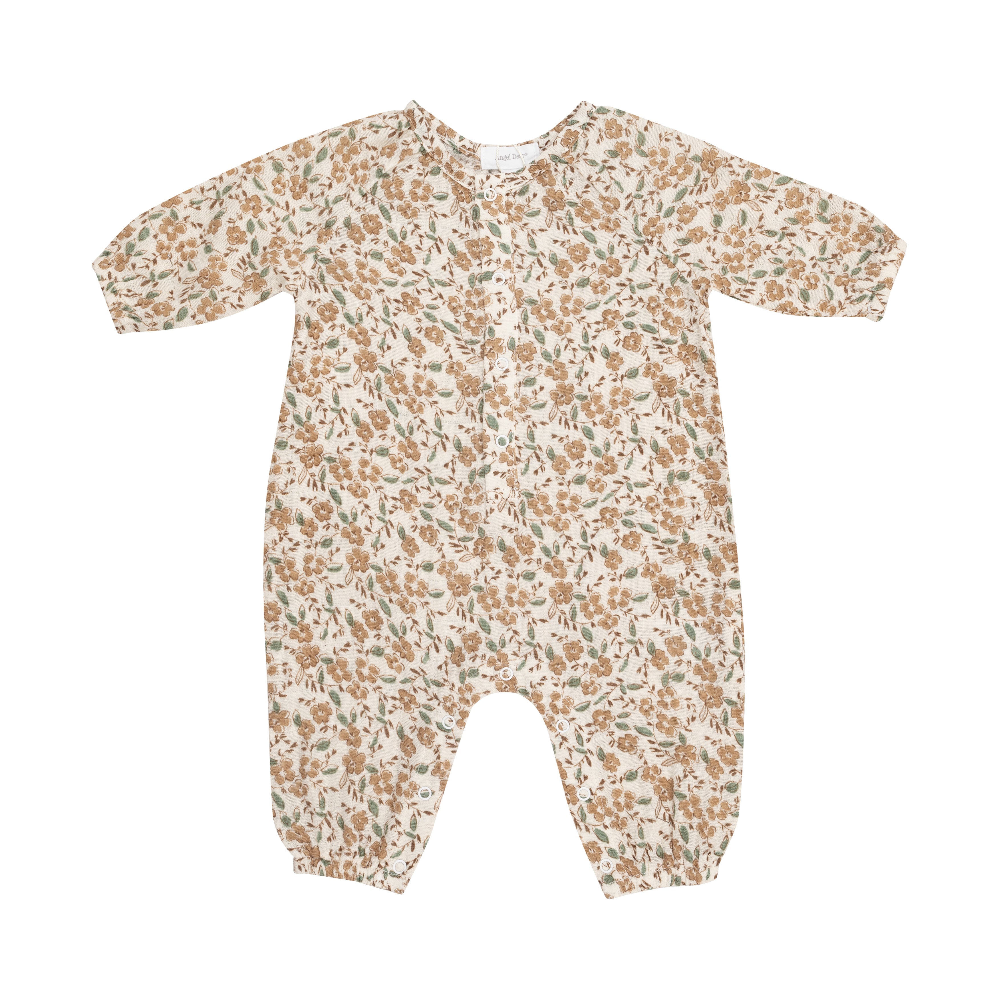 Peasant Romper - Bitty Brown Floral