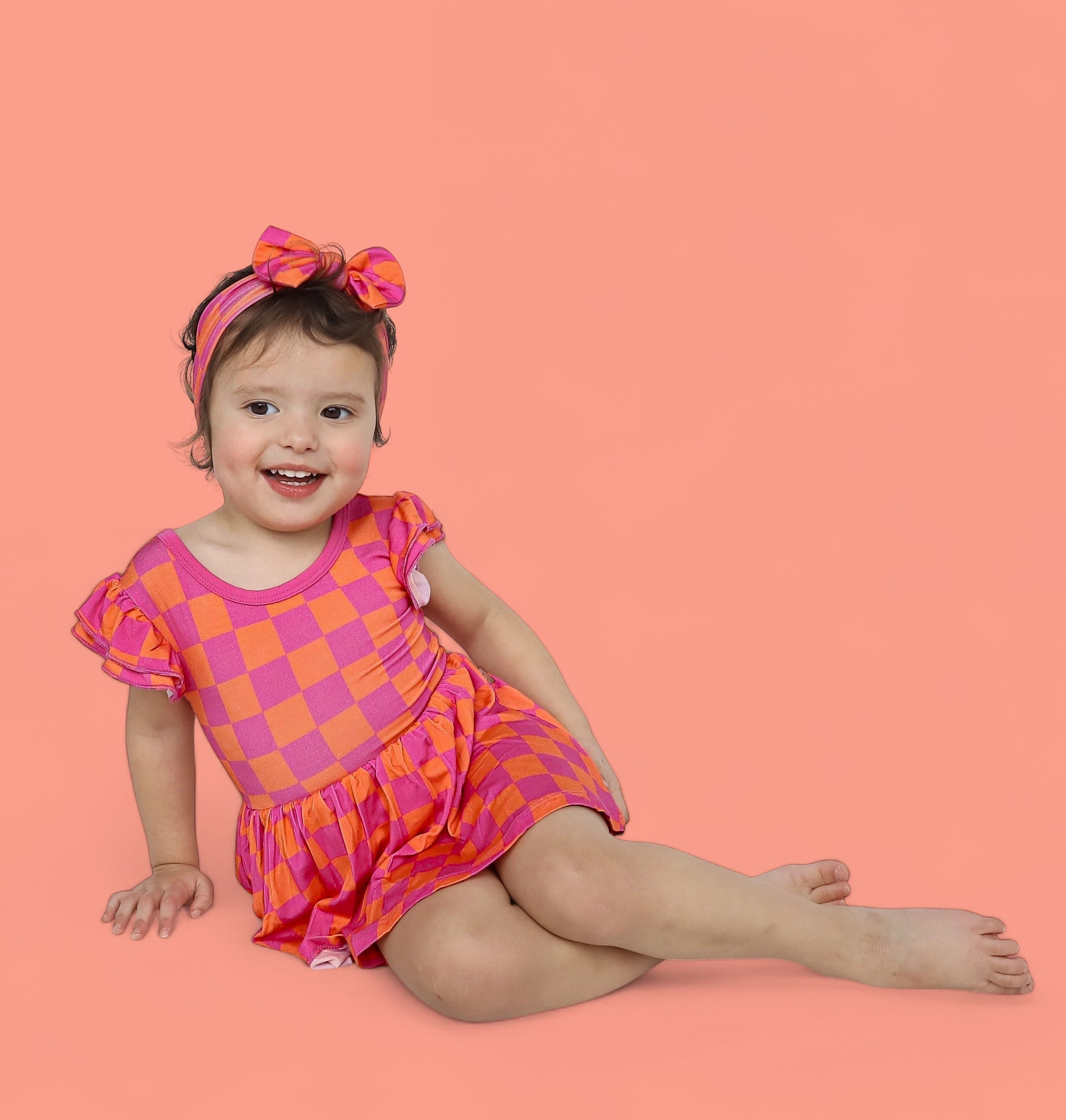 Neon Dreams Checkers Dream Bodysuit Dress