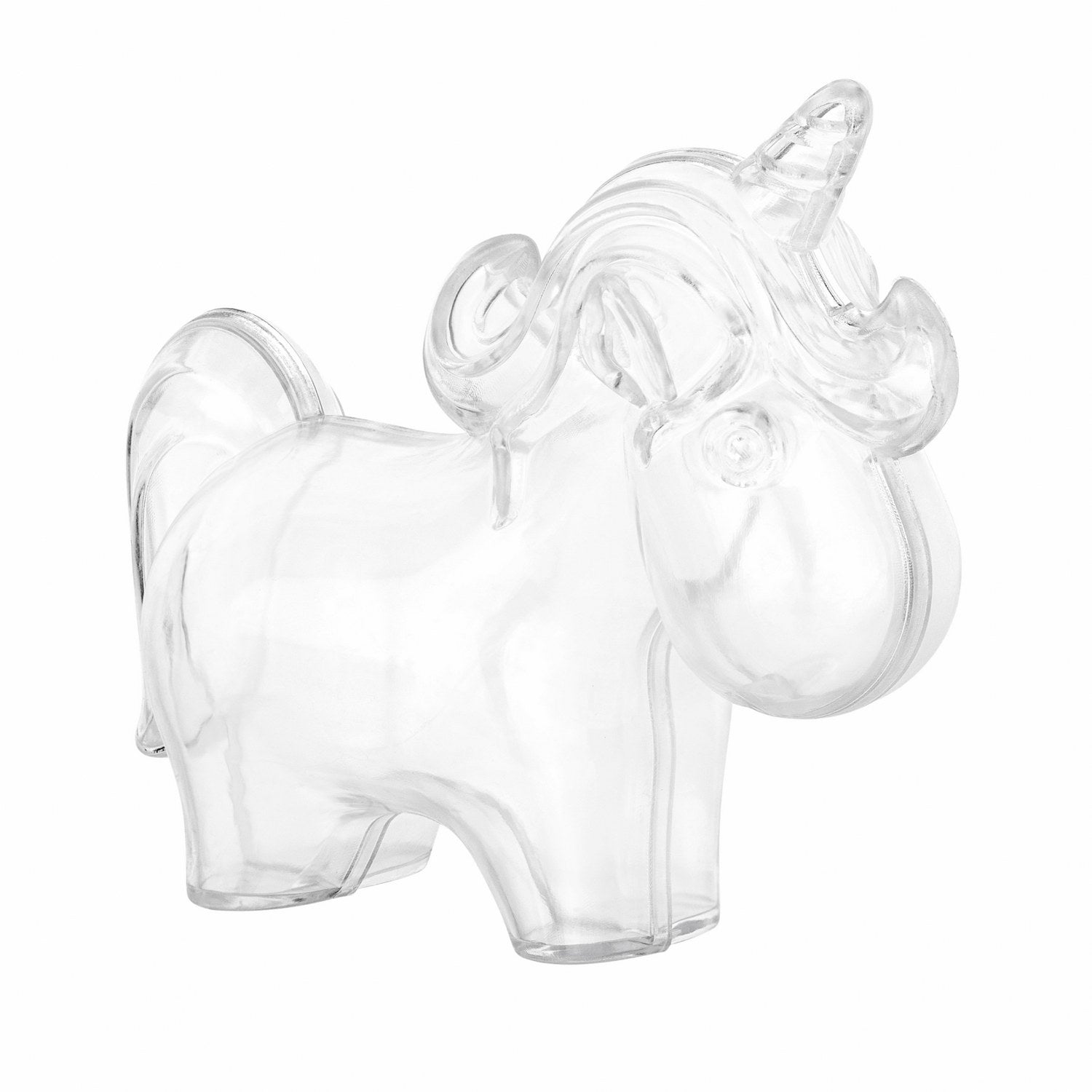 Unicorn Shaped Acrylic Candy Boxes 16 Pack 3.74"x2.75"x1.57"