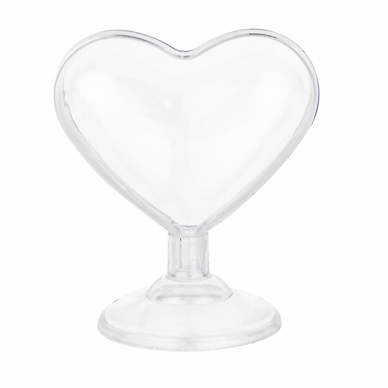 Heart Shaped Acrylic Candy Boxes 24 Pack 3.07"x3.03"x1.76"