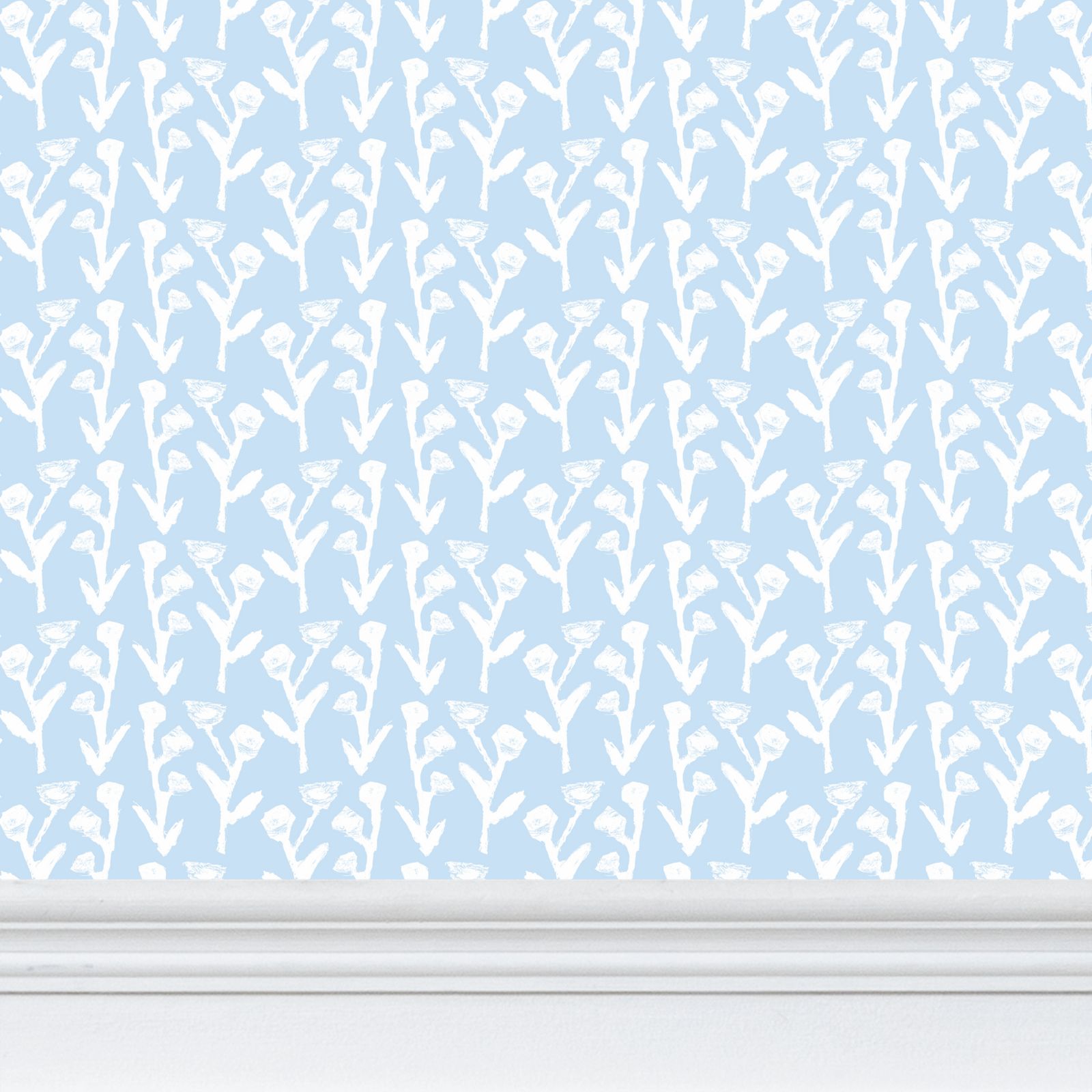 Ivy Manor Wallpaper (bluebird)