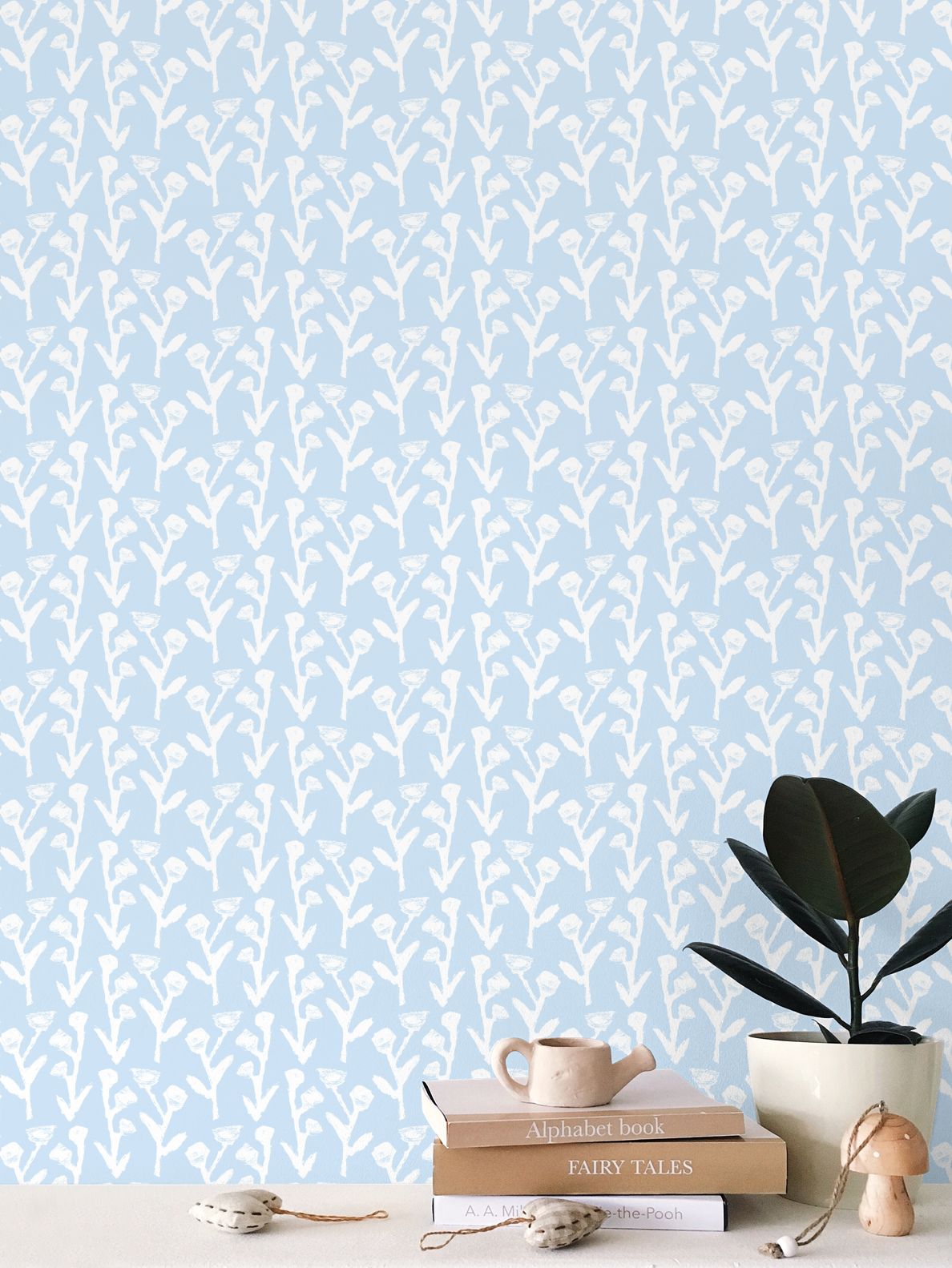Ivy Manor Wallpaper (bluebird)