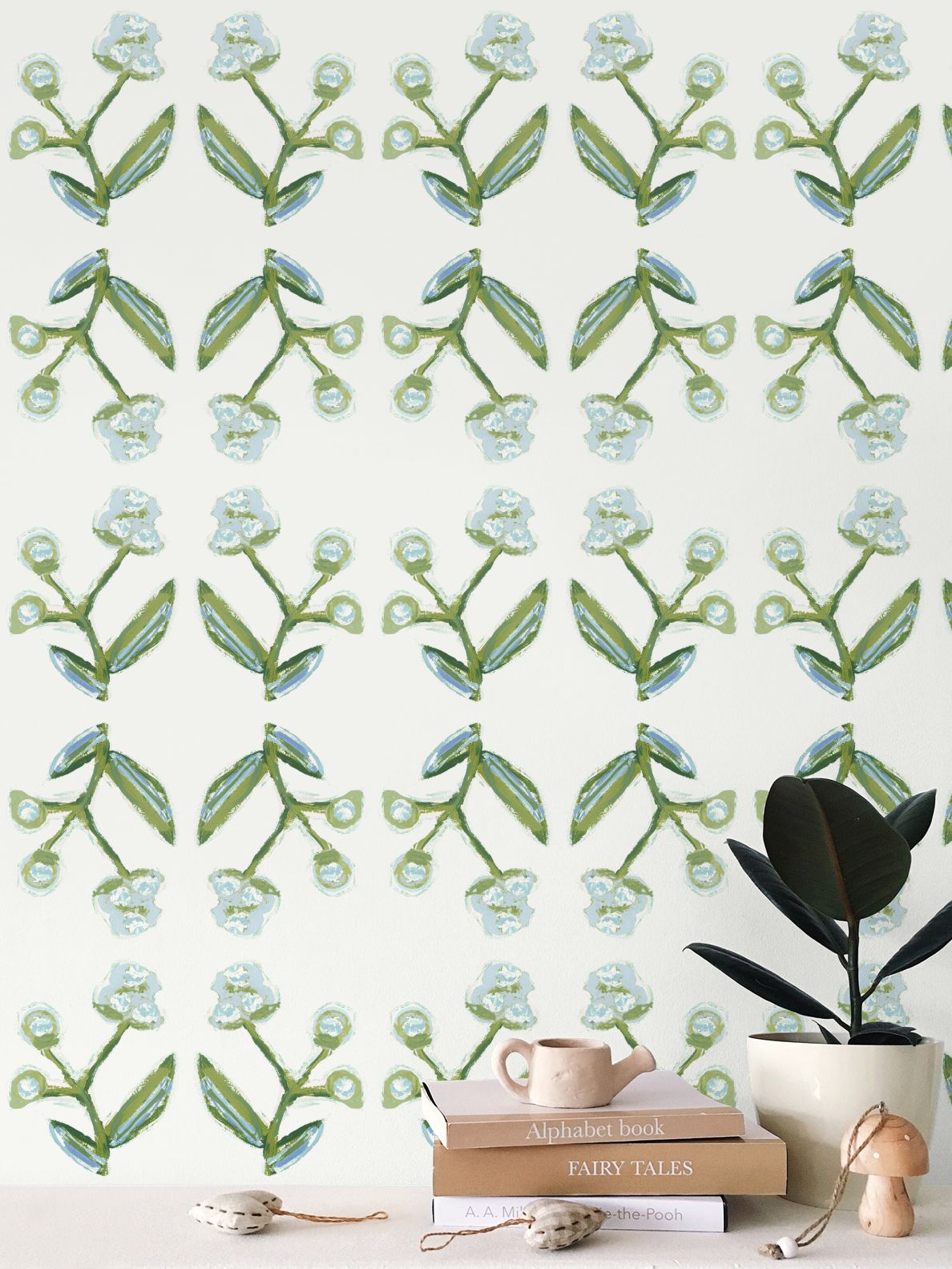 Antonia Wallpaper (blue & Green)