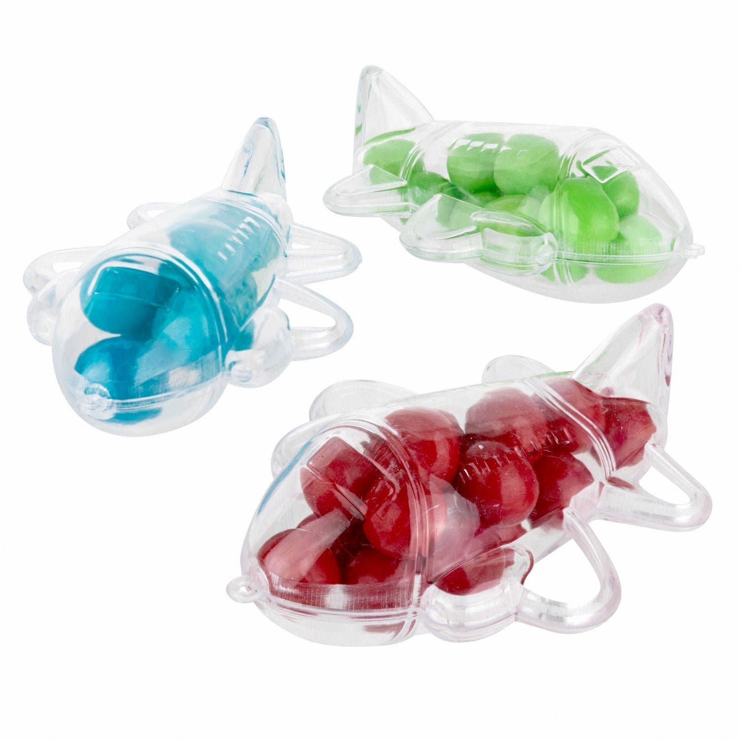 Airplane Shaped Acrylic Candy Boxes 24 Pack 3.77"x3.11"x1.18"