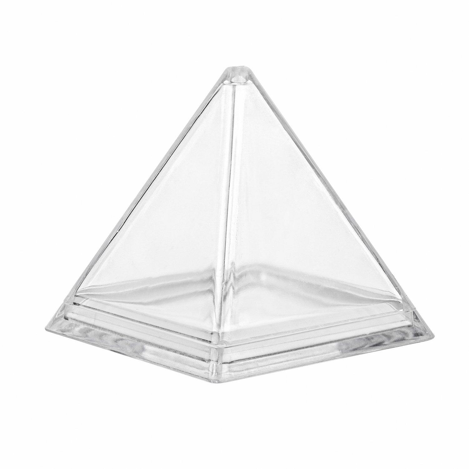 Pyramid Triangle Shaped Acrylic Candy Boxes 16 Pack 2.44"x2.44"x2.63"