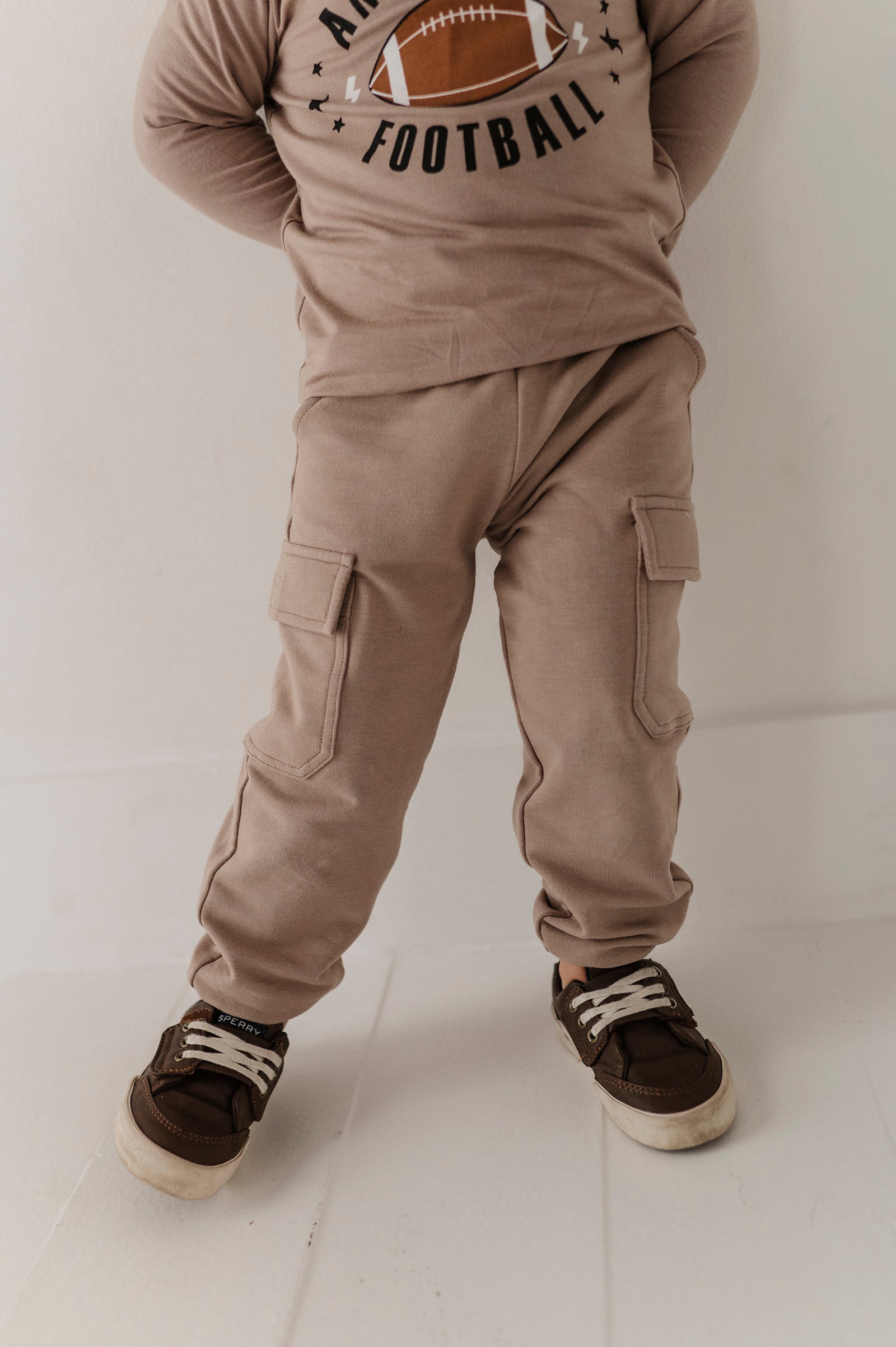 Boys Cargo Pants In Portabella