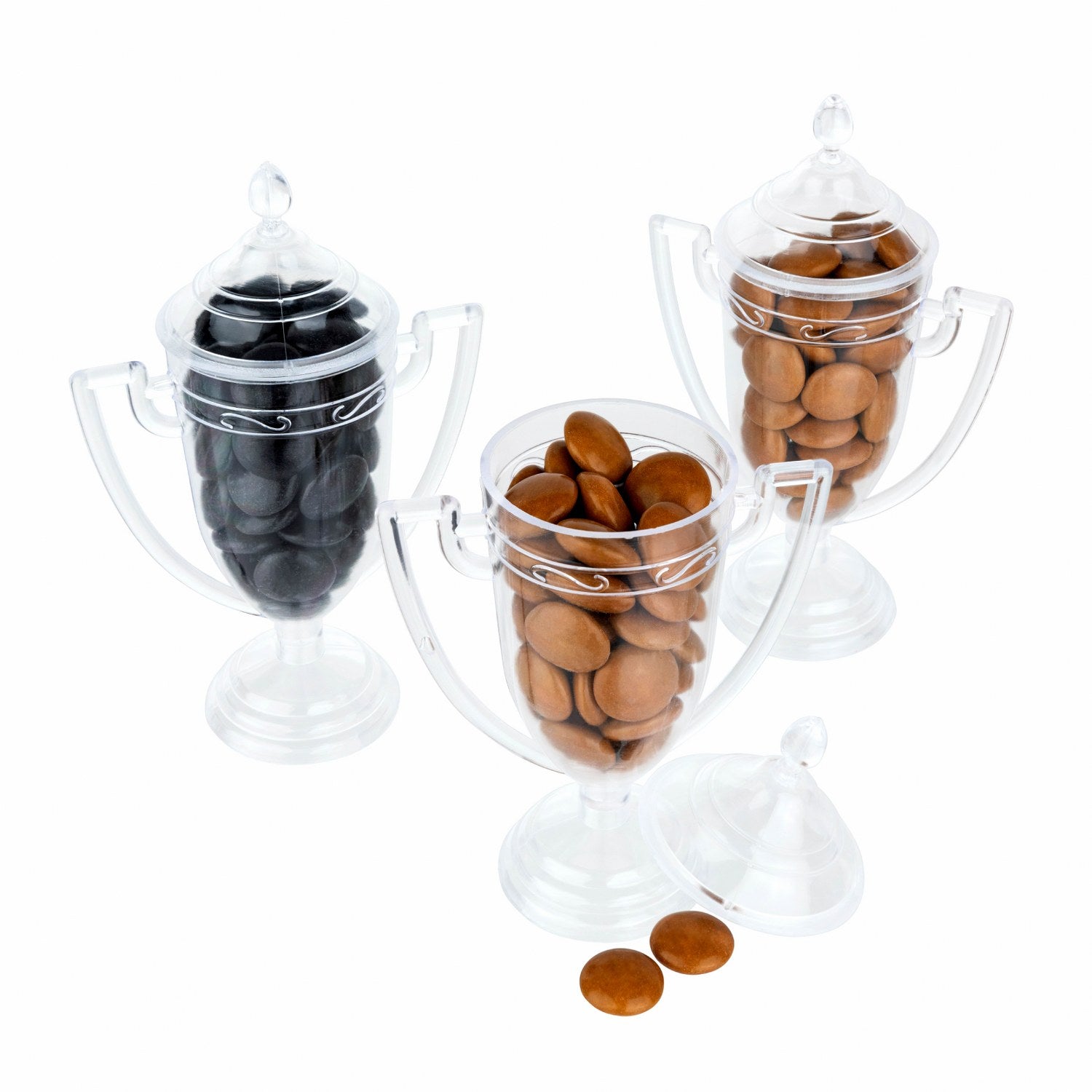 Trophy Cup Shaped Acrylic Candy Boxes 24 Pack 1.69"x3.5"x3.14"