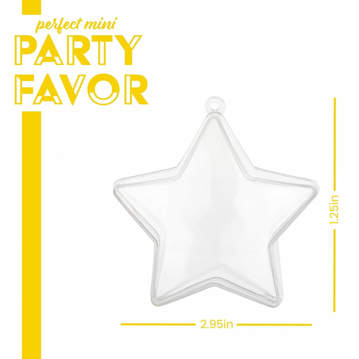 Star Shaped Acrylic Candy Boxes 24 Pack 2.95"x1.25"