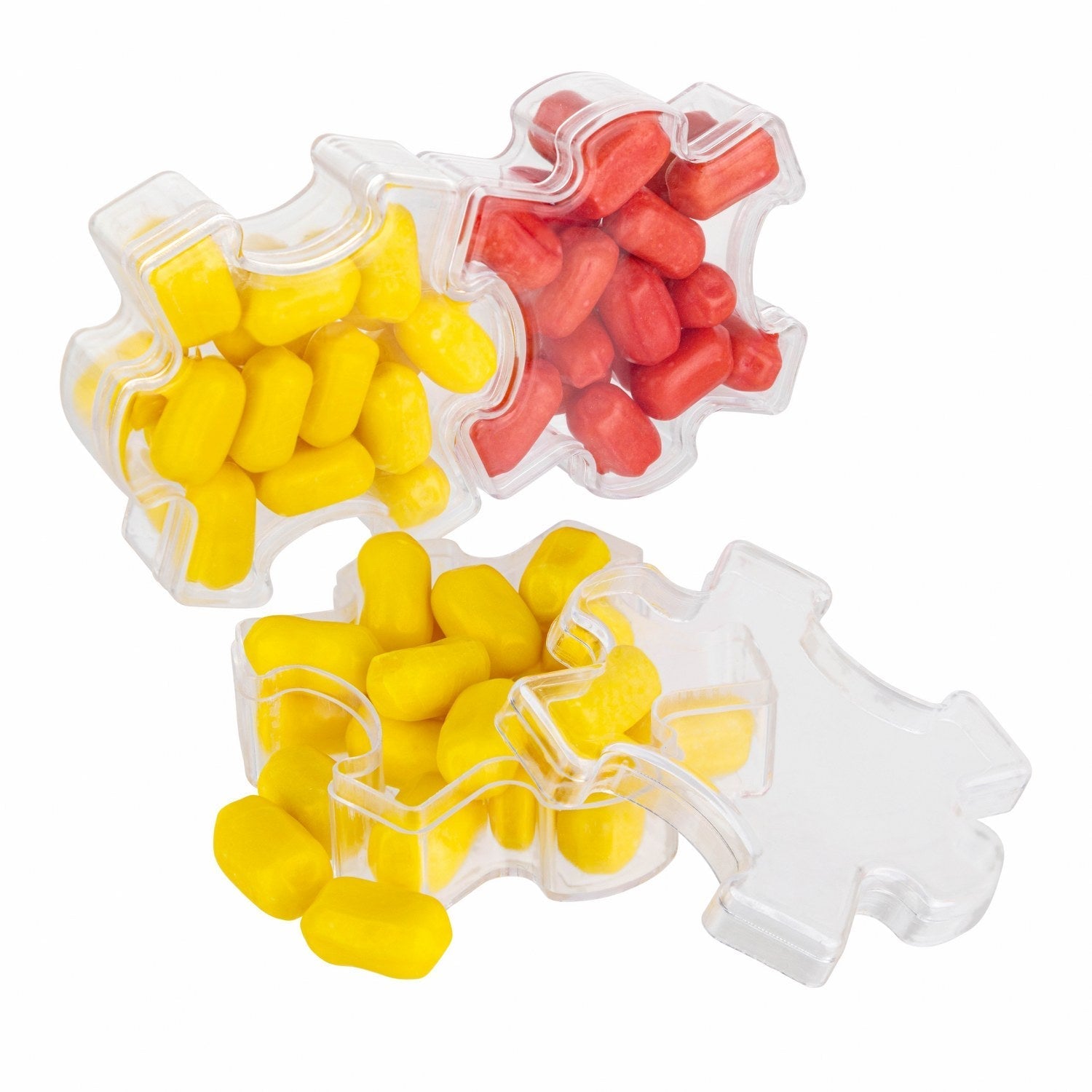 Hammont Puzzle Shaped Acrylic Candy Boxes 24 Pack 3.34"x0.98"