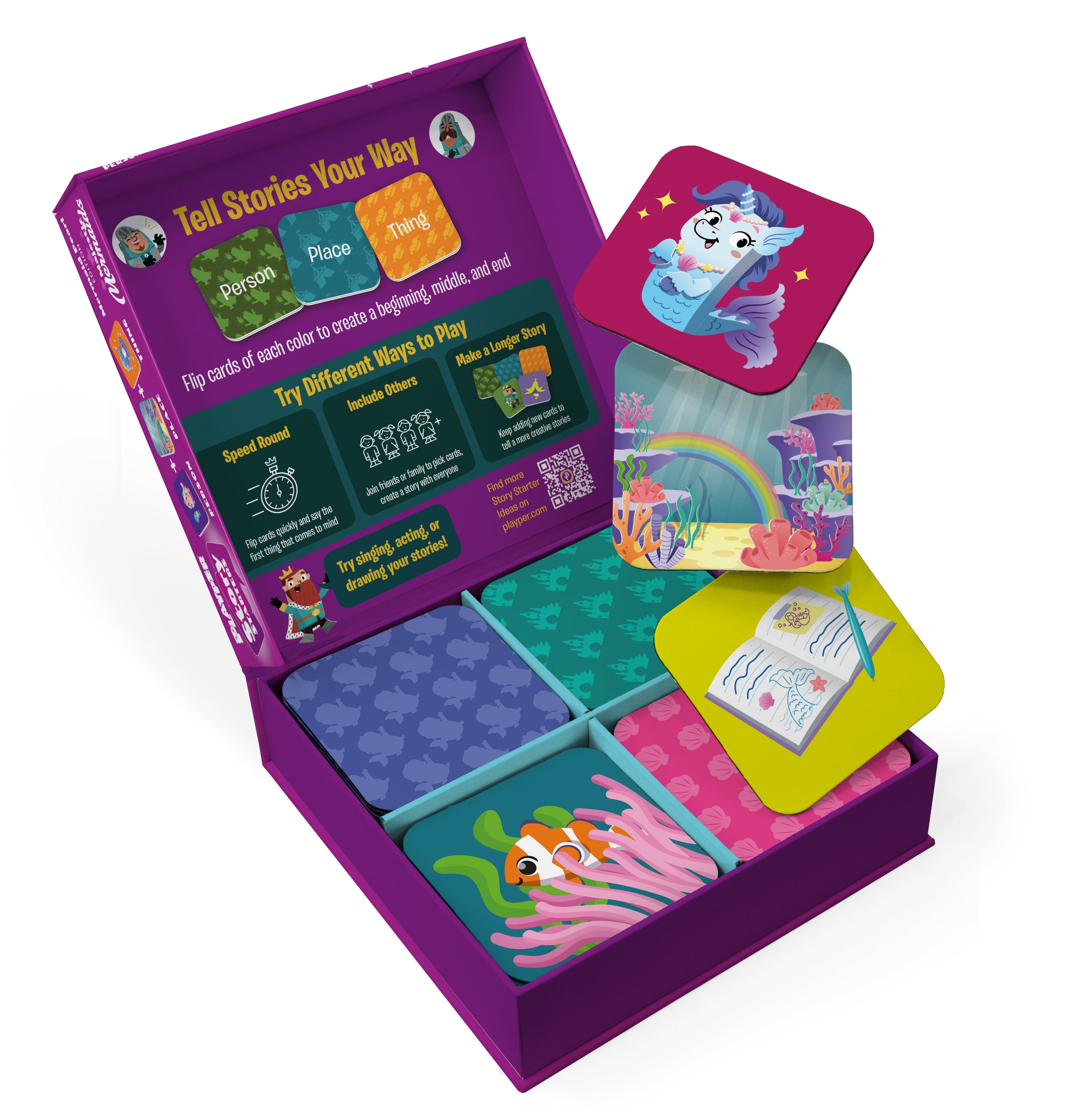Story Starters: Create A Story Cards For Kids - Mermaid Pearl Edition