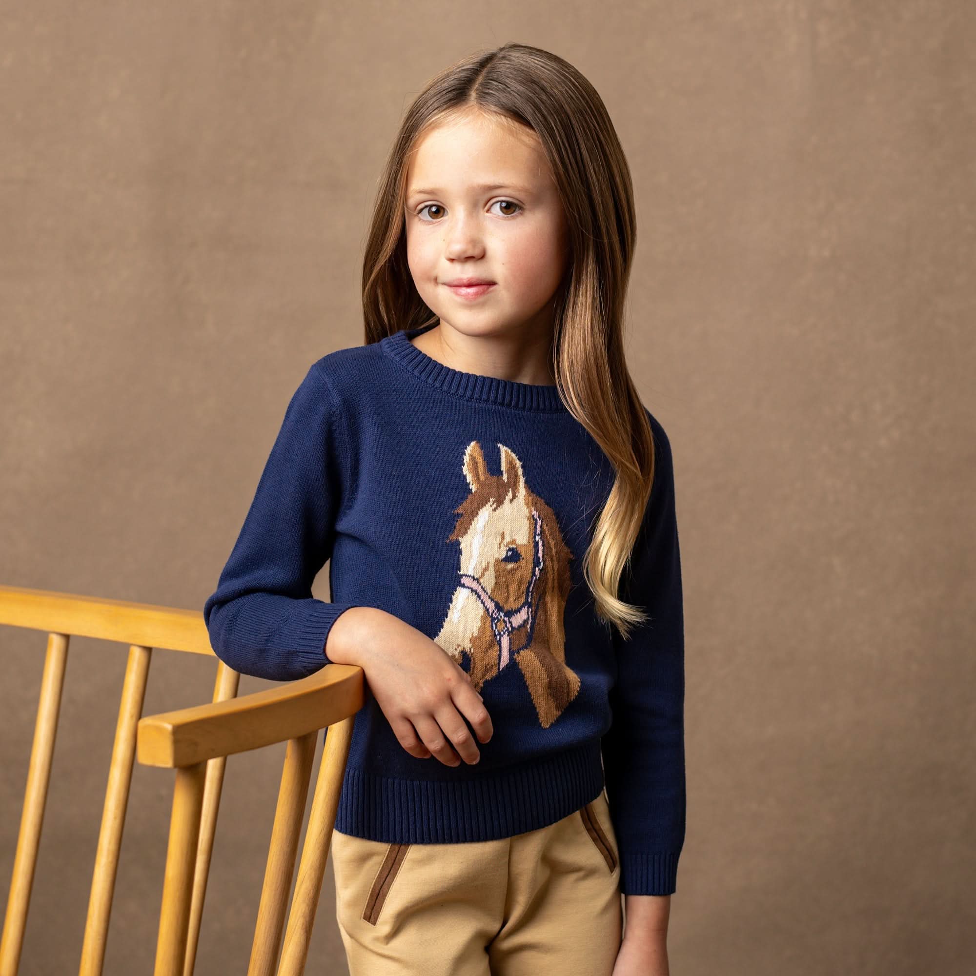 Horse Intarsia Pullover Sweater - Baby