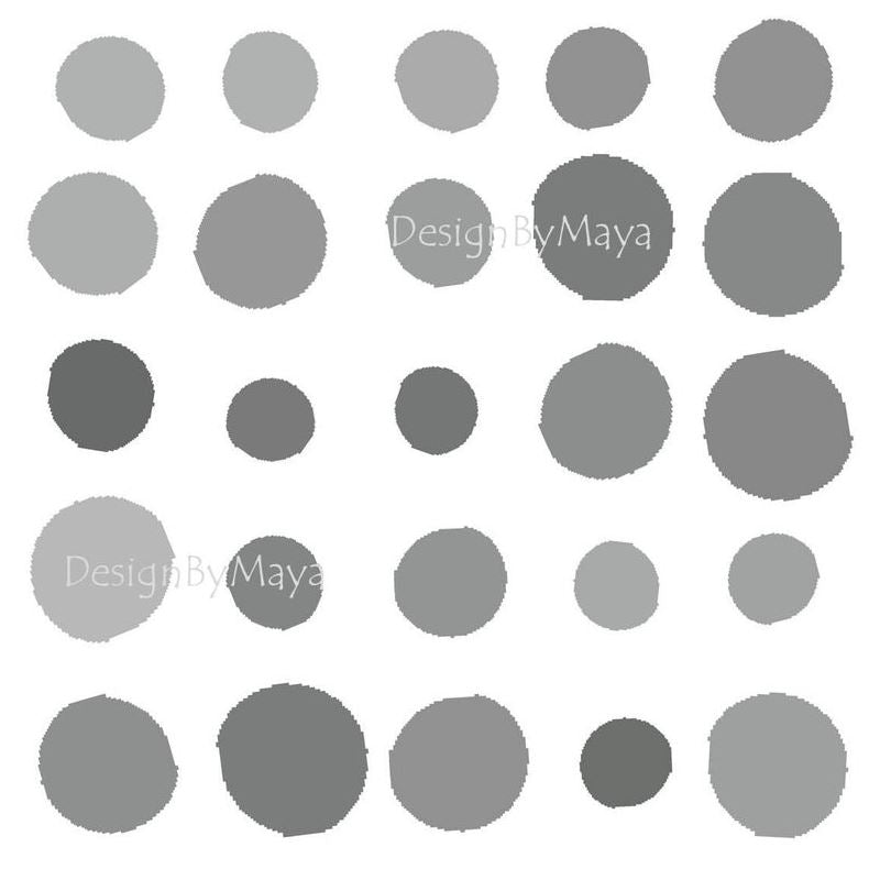 Bubbly Chromatic Polka Dots - Fabric Nursery Wall Art Decals