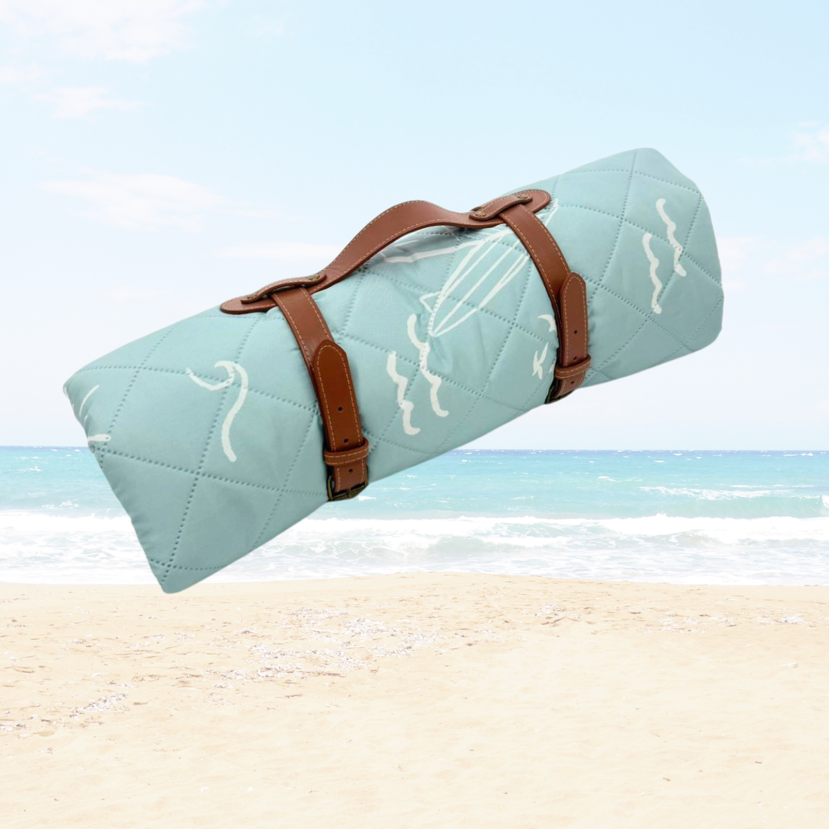 Sage Surfer Quilted Water Resistant Beach Mat