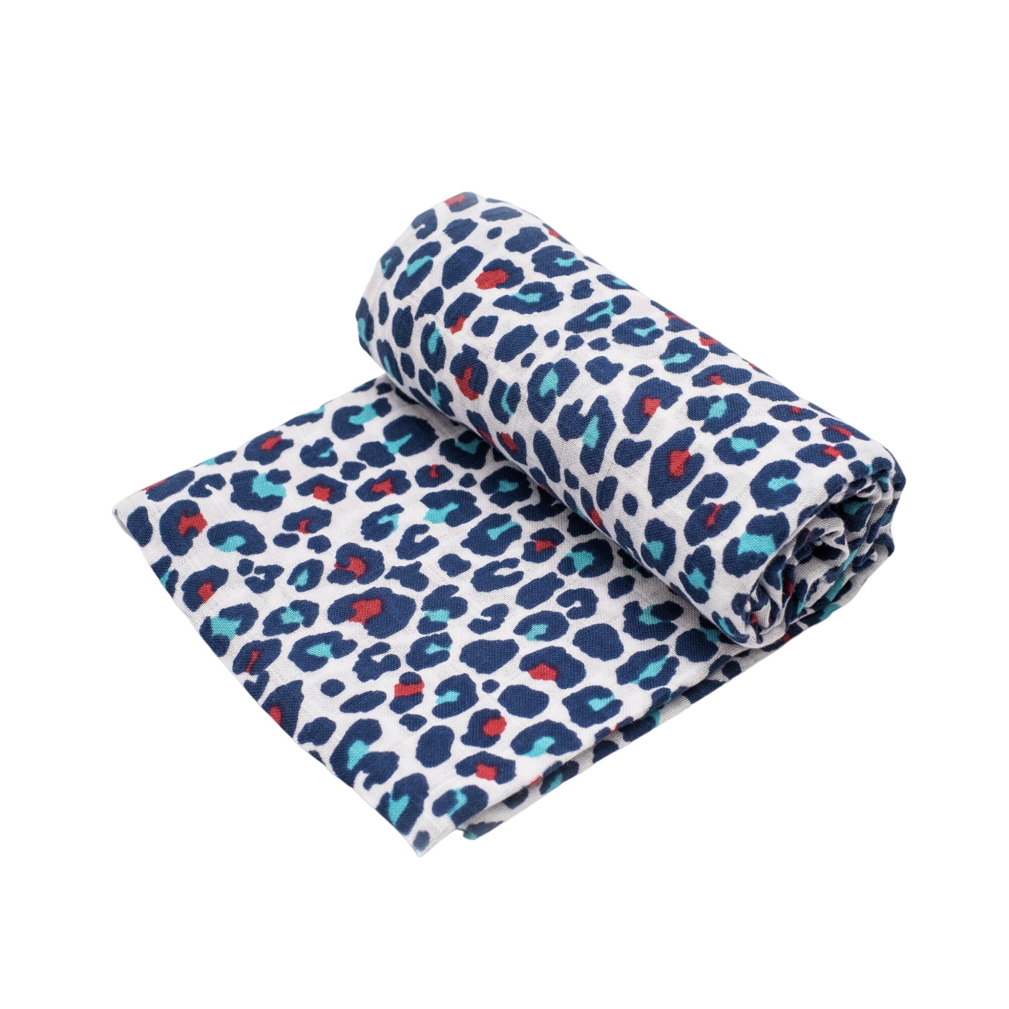 Xl Blue Leopard Muslin - For 5+ Month Old Babies