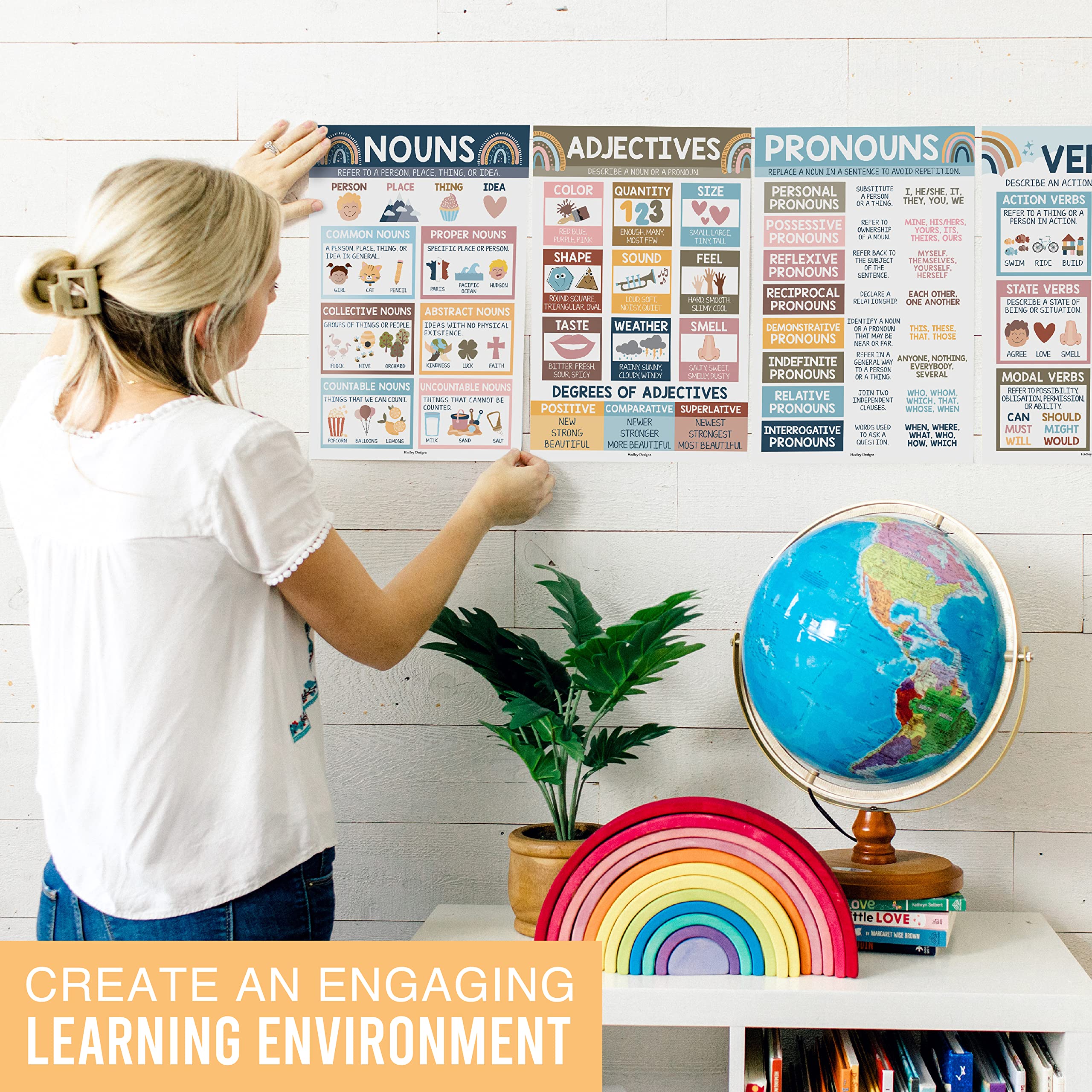 Parts Of Speech Kit: Boho 12 Poster Pack