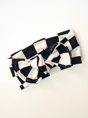 Black And White Checker Bow