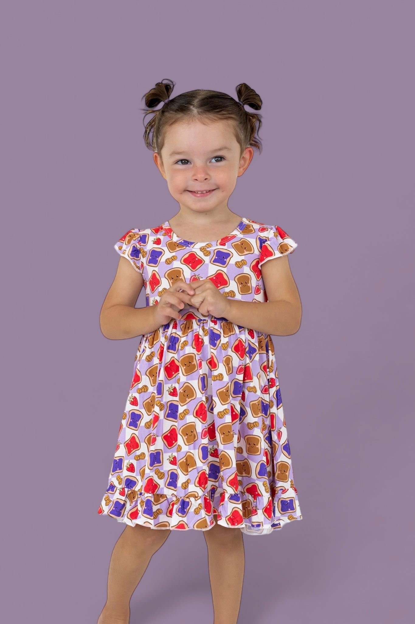 Exclusive Peanut Butter Jelly Time Dream Ruffle Dress