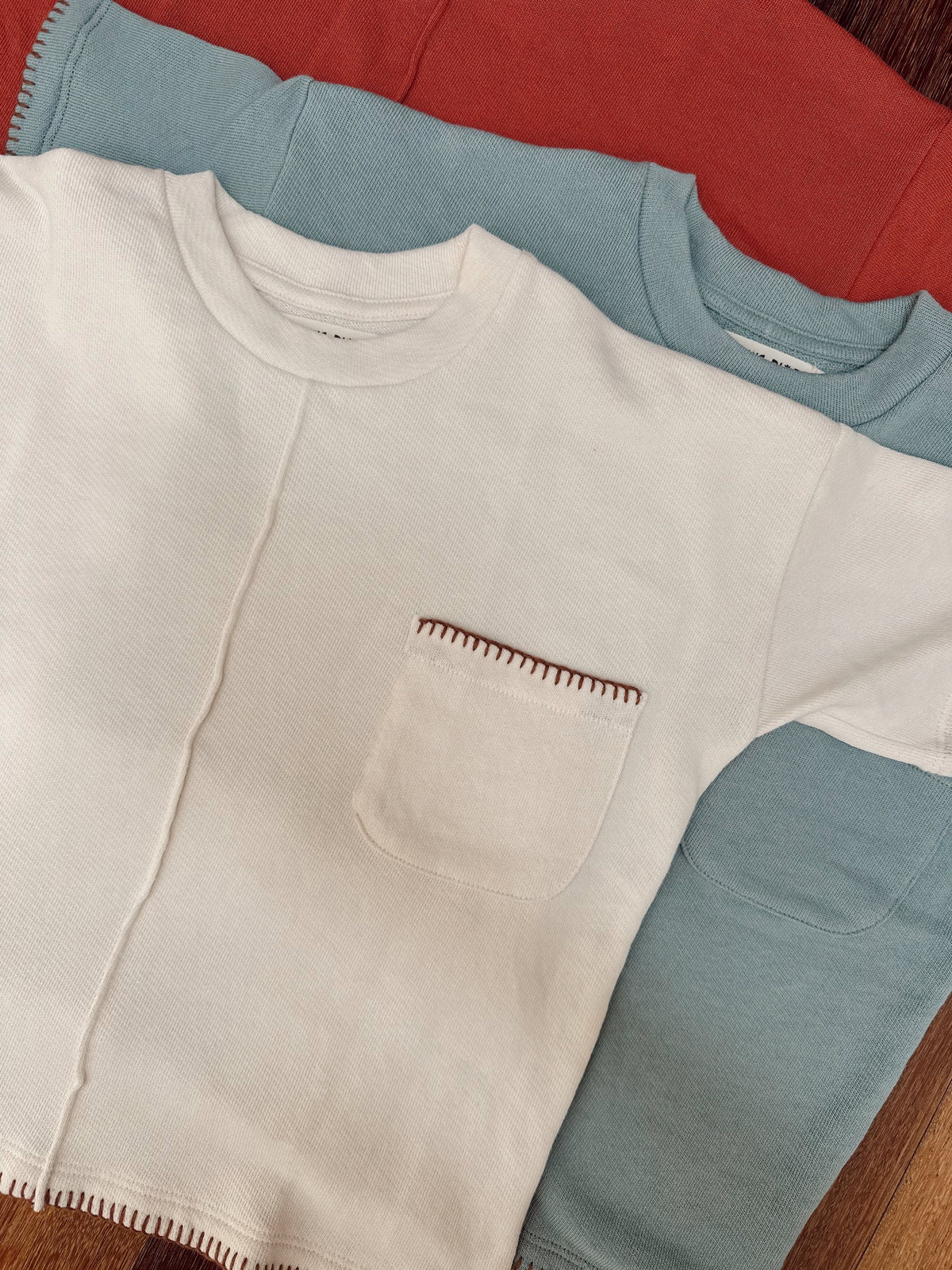 French Terry Top – Pima Cotton, Hand-embroidered (kids)