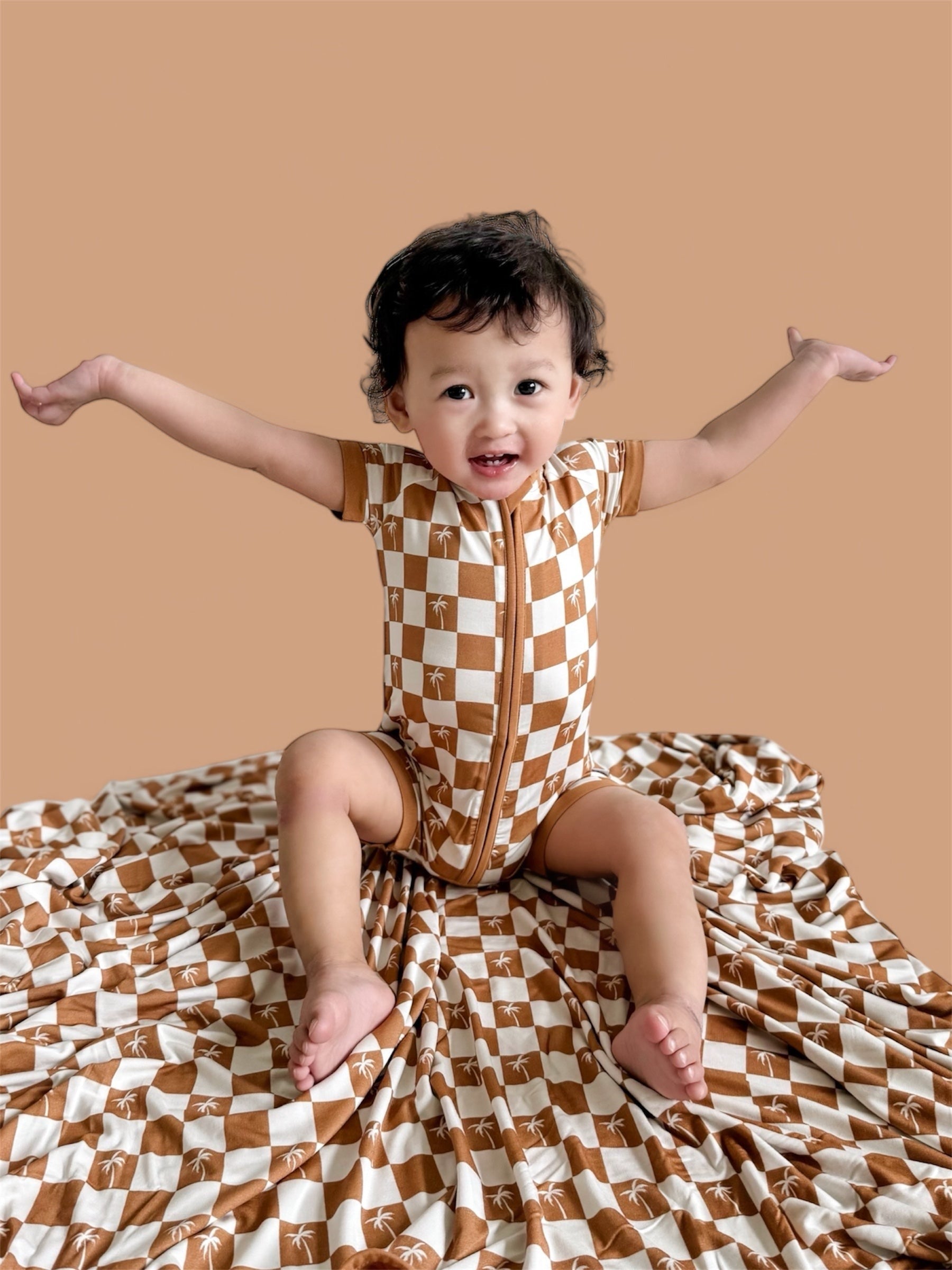 Exclusive Sandy Beach Checkers Dream Shortie