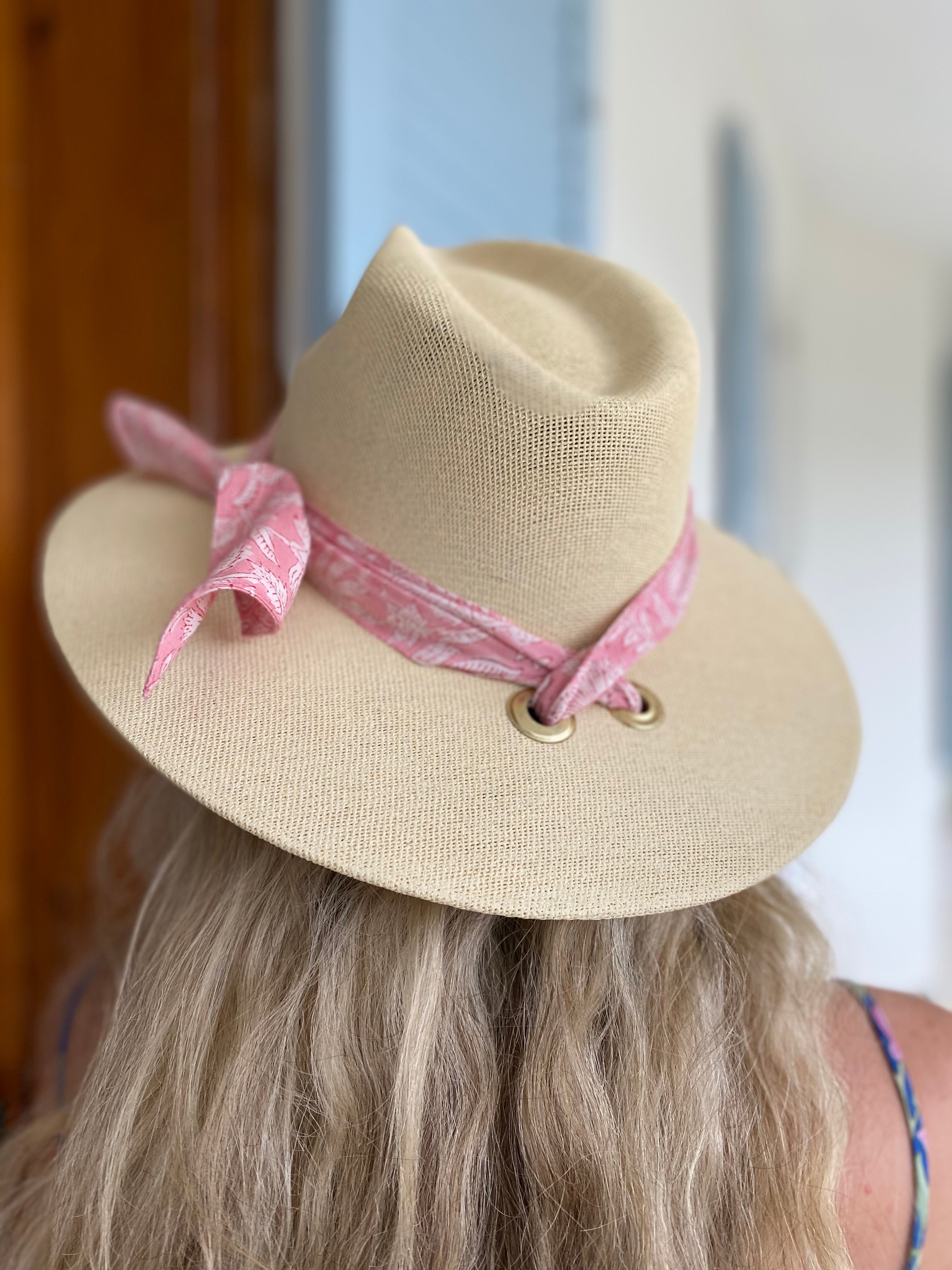 Orchid Sun Hat - Pastel Floral Tapestry Ribbon