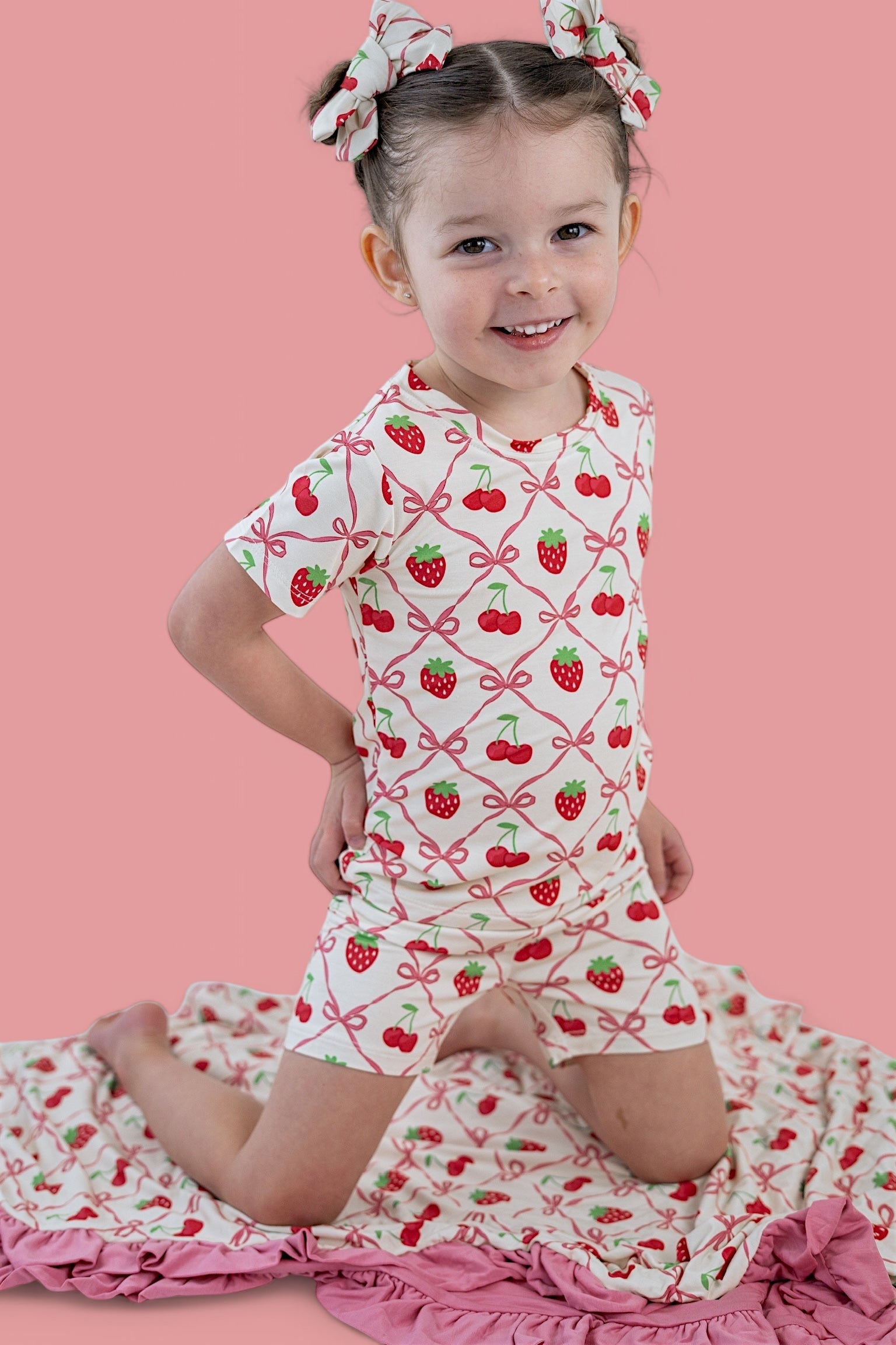 Cherry Bow Berry Dream Short Set