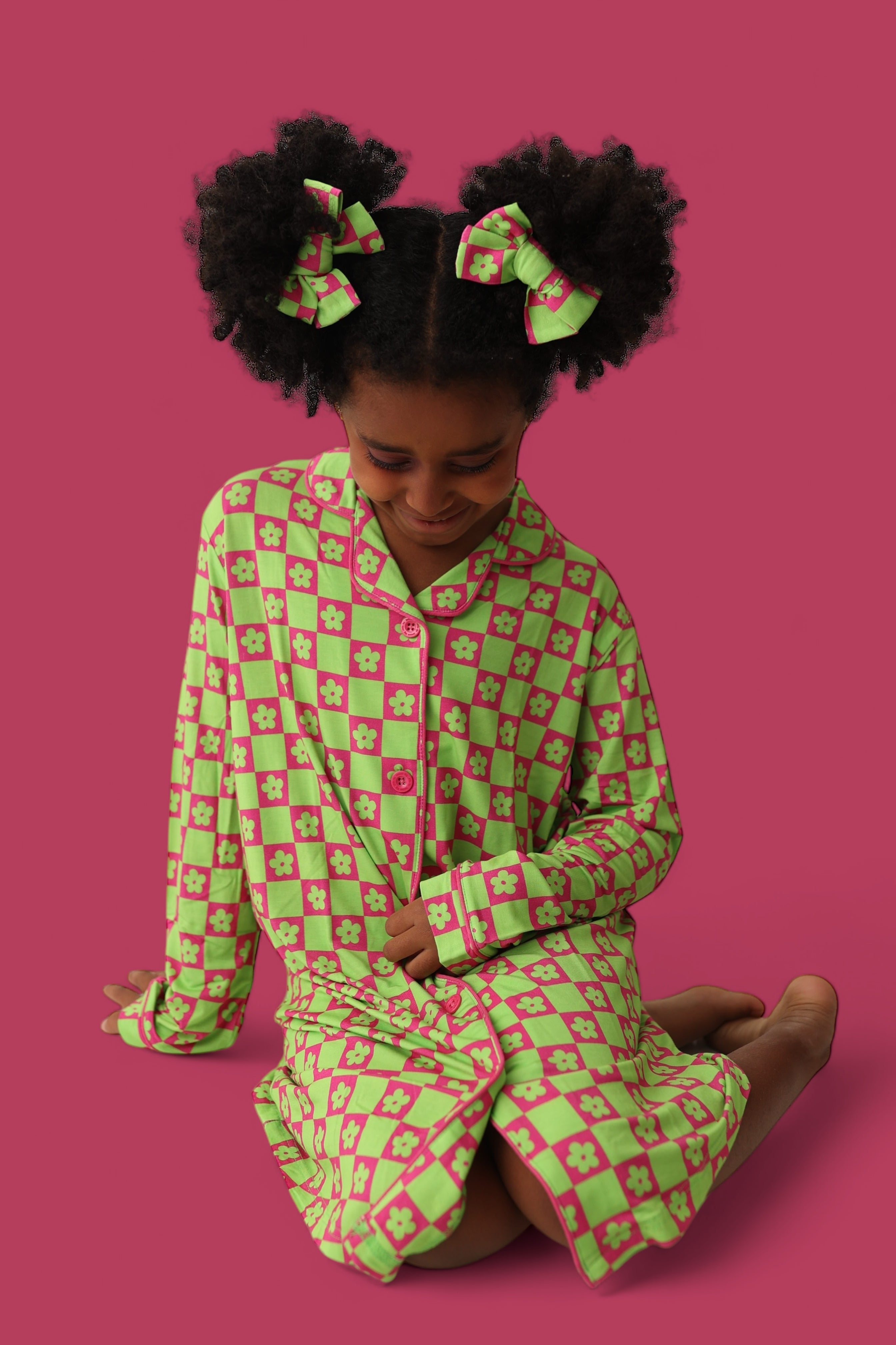 Wild Daisy Checkers Girl's Dream Gown