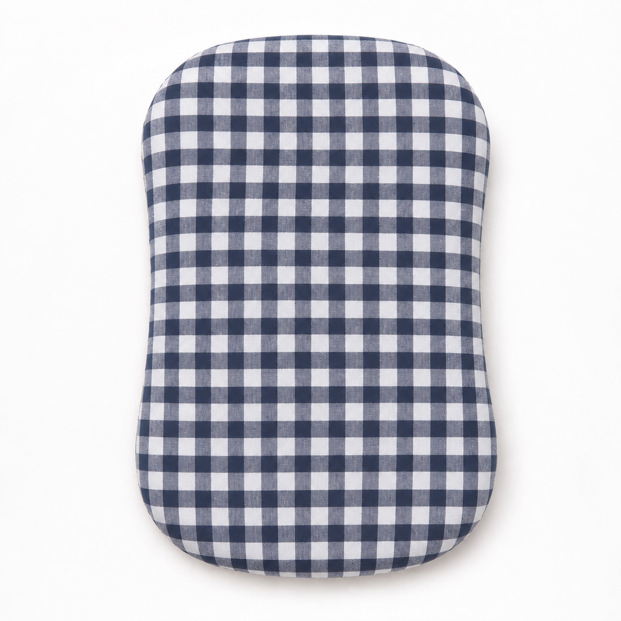 Navy Gingham Ruffle Baby Lounger Cover