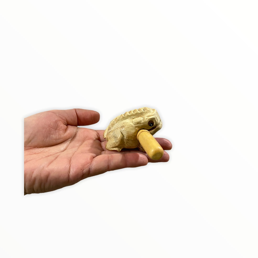 Natural Wooden Frog