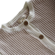 Organic Oversized Knit Color Block Cardigan