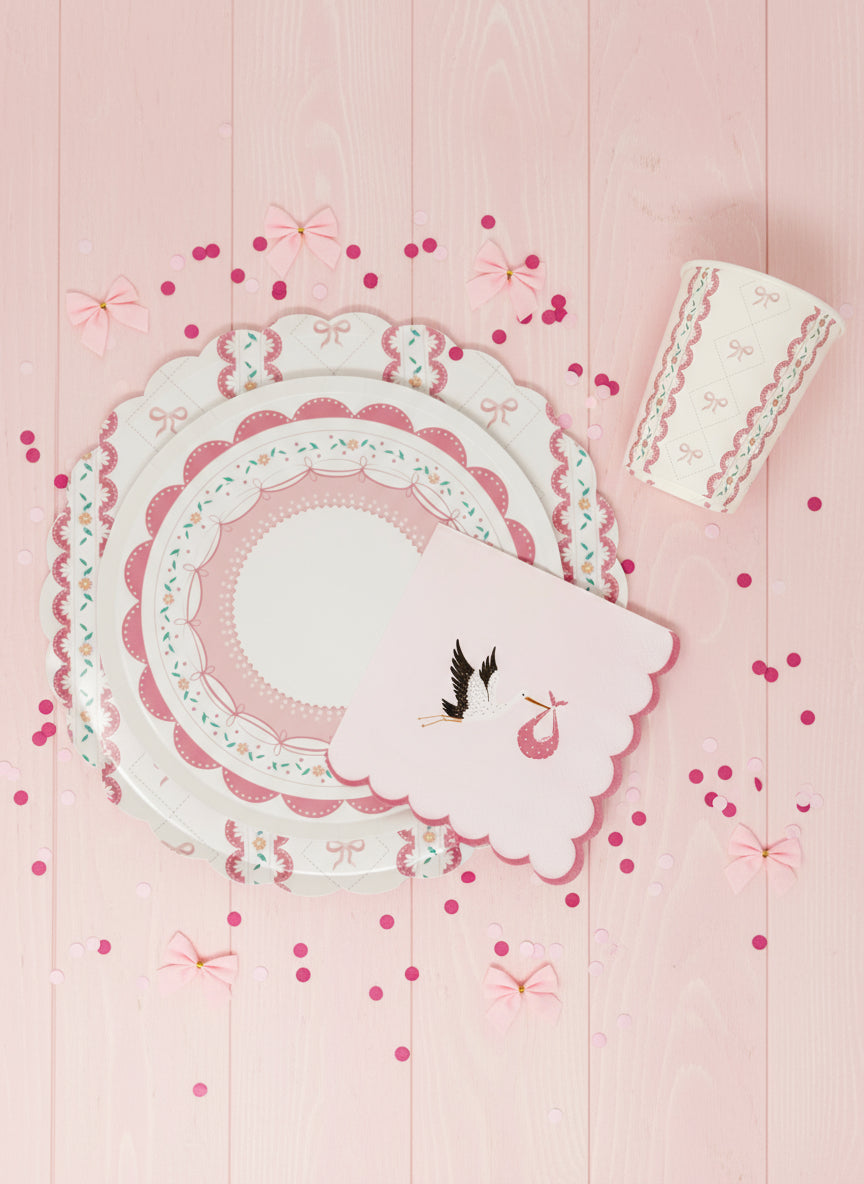 Pink Baby Shower Napkins (set Of 16)