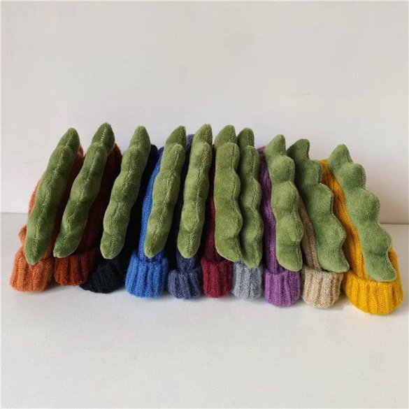 Dinosaur Spike Toddler Beanie | Hand-knitted Cotton & Wool Winter Hat