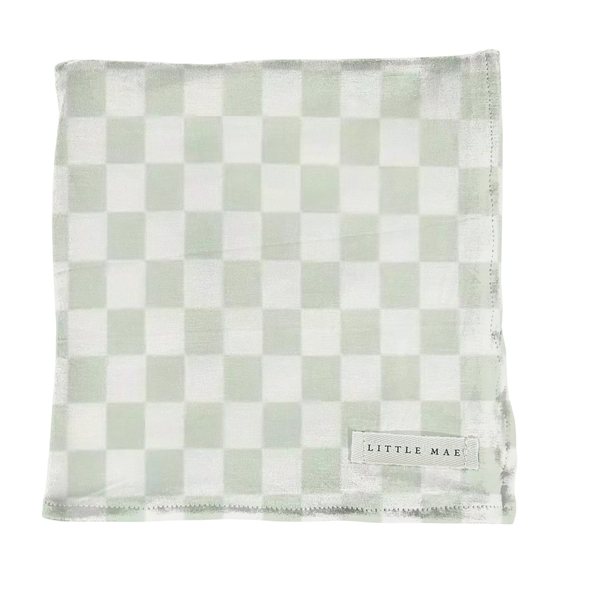 Leaf Green & White Checkered Stretch Swaddle