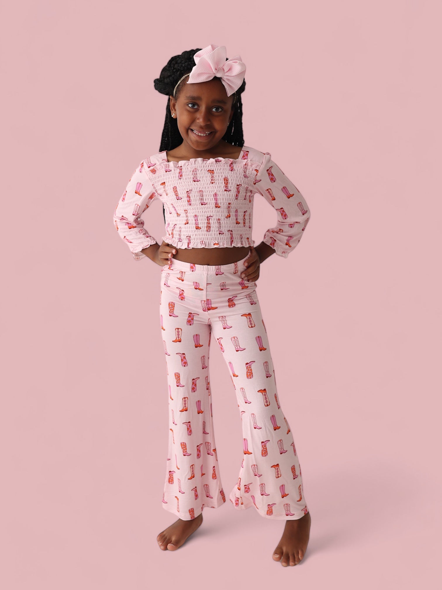 Exclusive Yee Haw Hollie Dream Smocked Flare Set