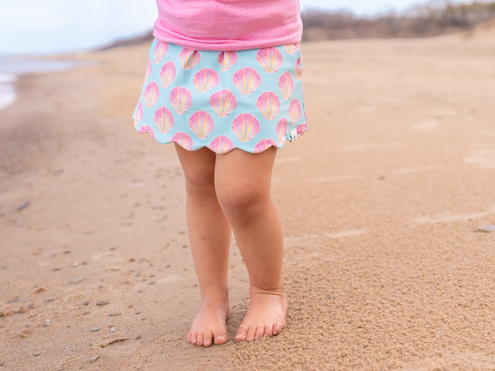 Serene Seashell Athletic Skort