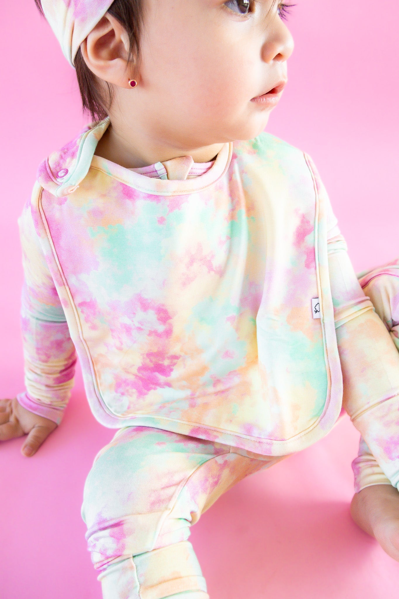 Rainbow Clouds Dream Baby Bib