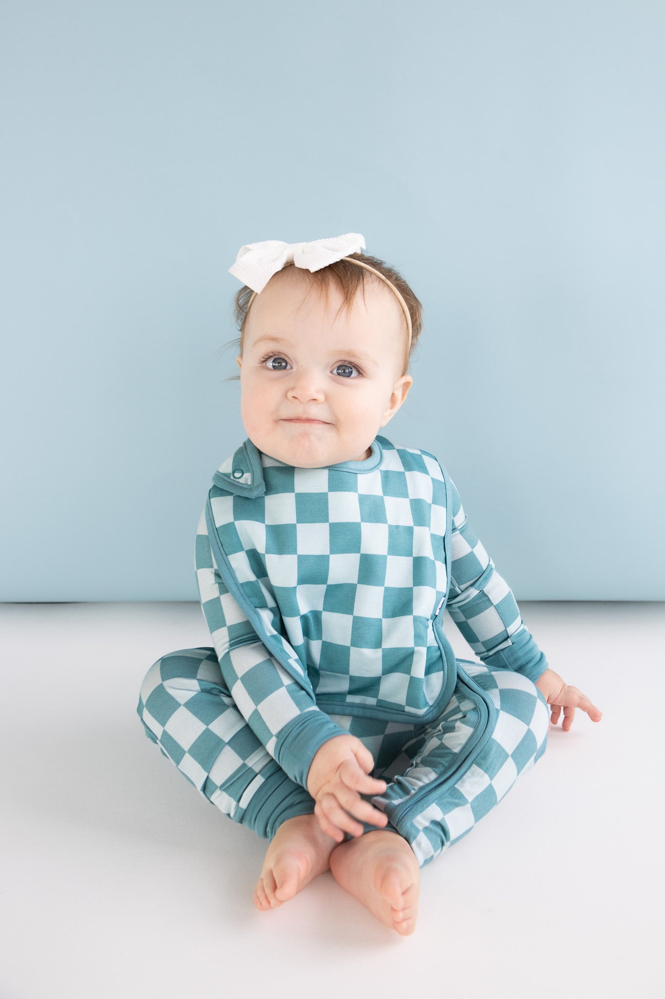 Stormy Checkers Dream Baby Bib