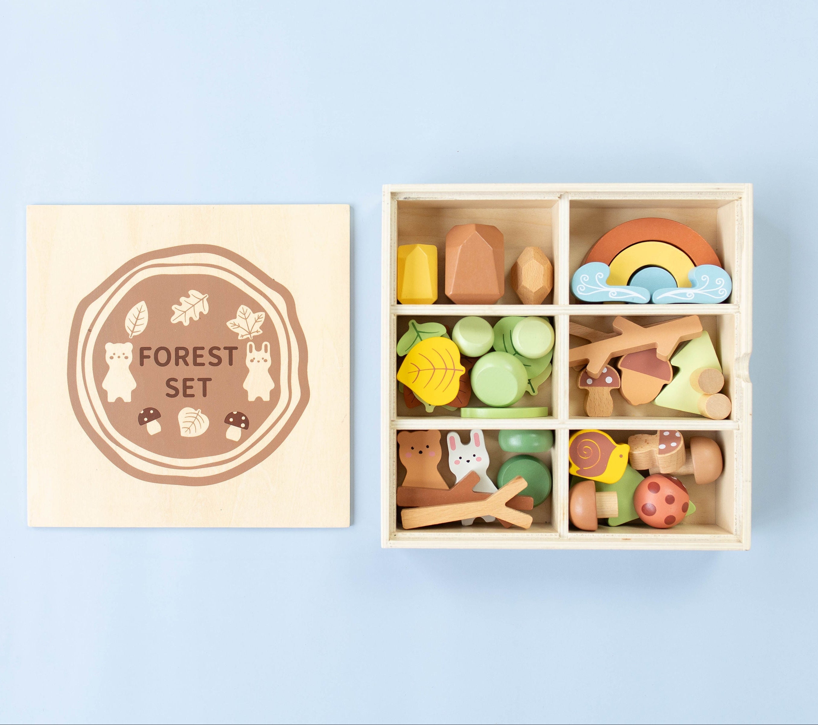 Wooden Forest Sensory Bin