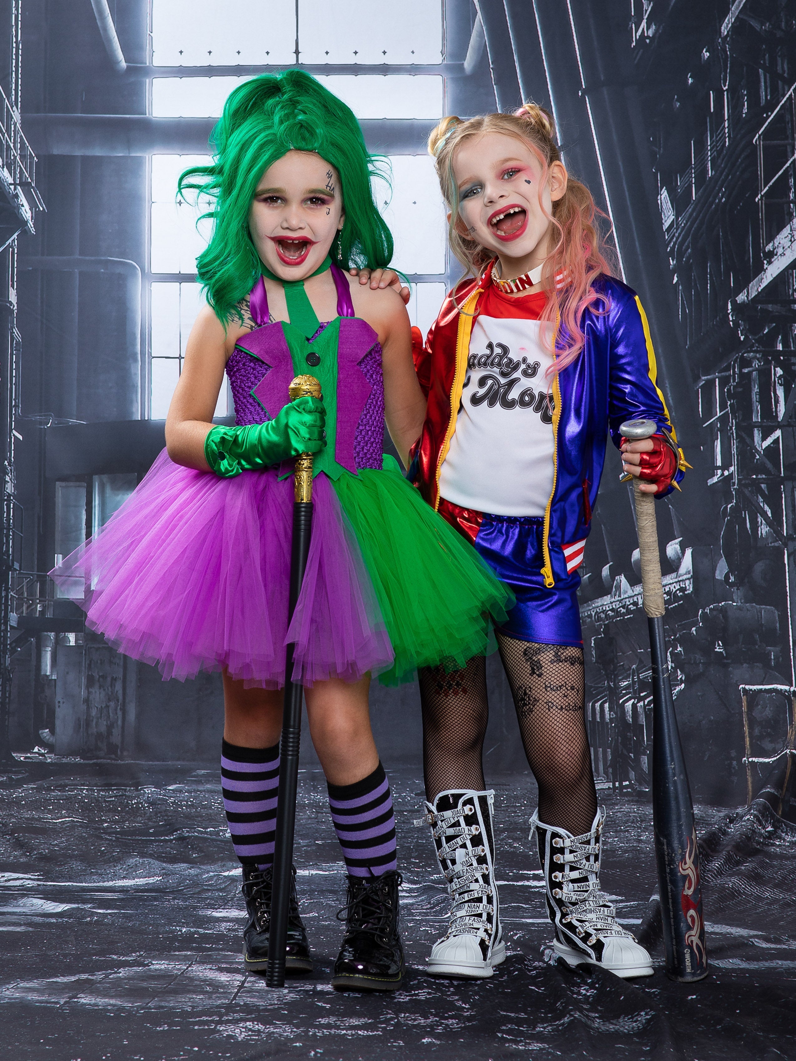 Girls Gotham Jester Tutu Costume Dress