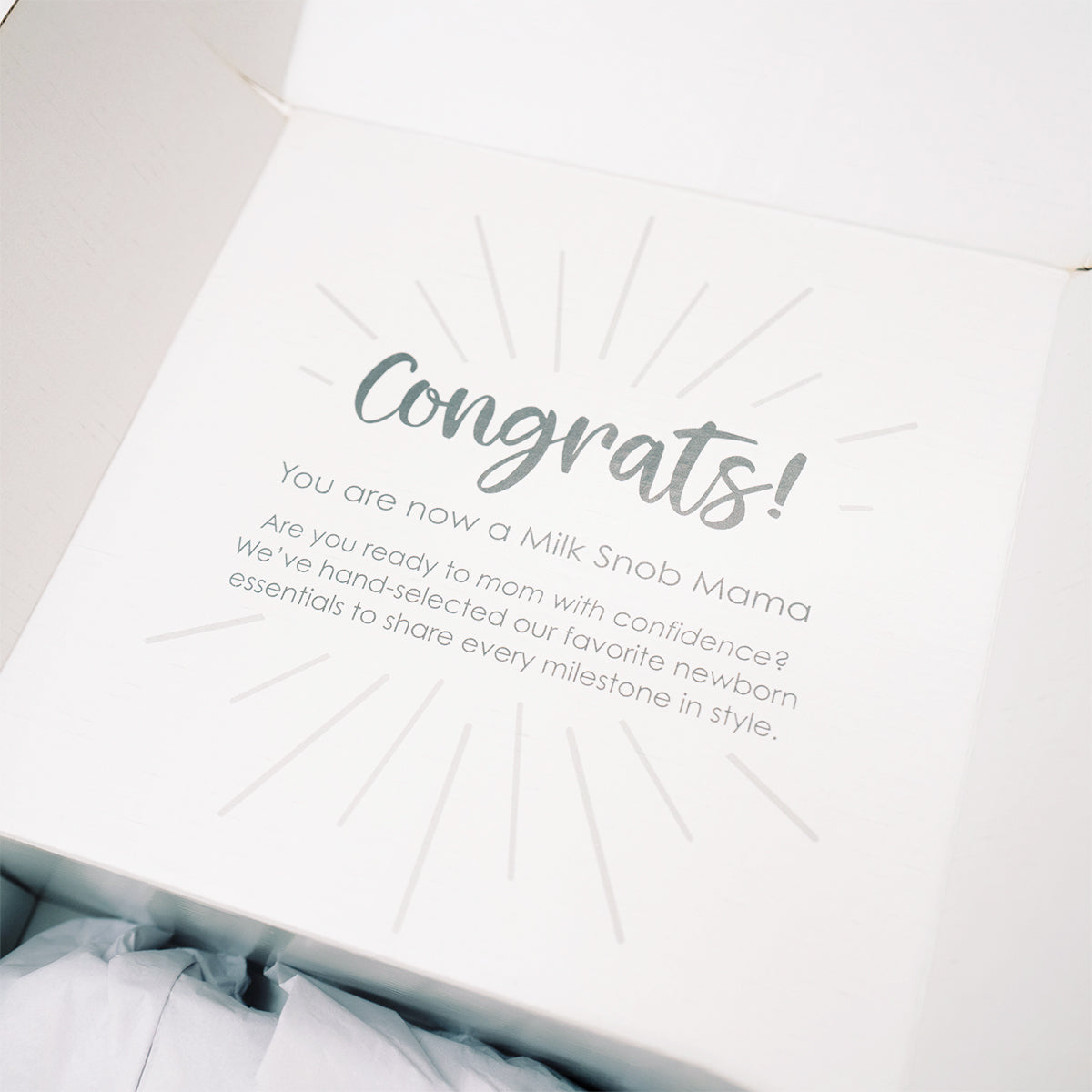 HERRINGBONE WELCOME BABY GIFT BOX by Milk Snob