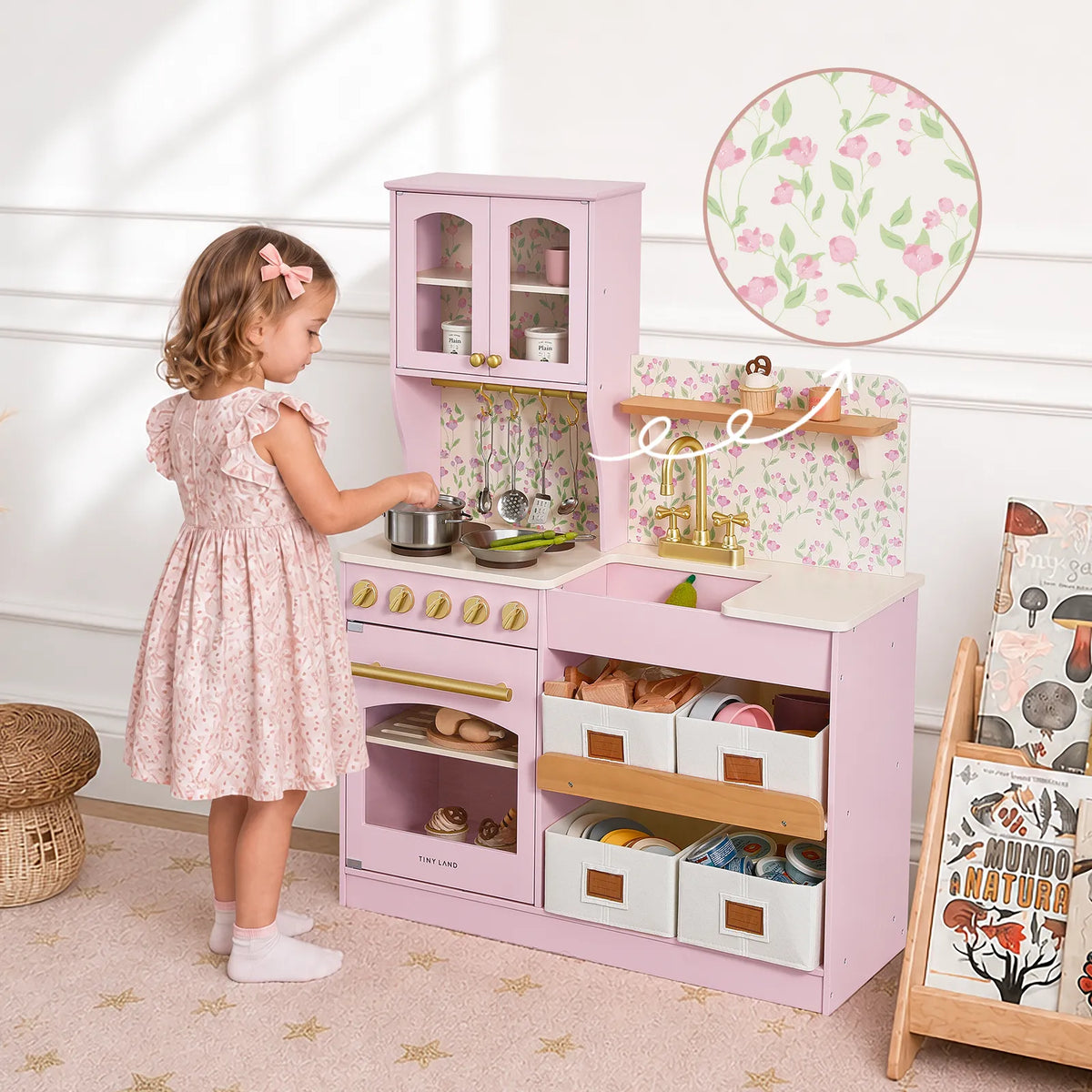 ® Wooden Play Kitchen With Storage For Creative Toddlers