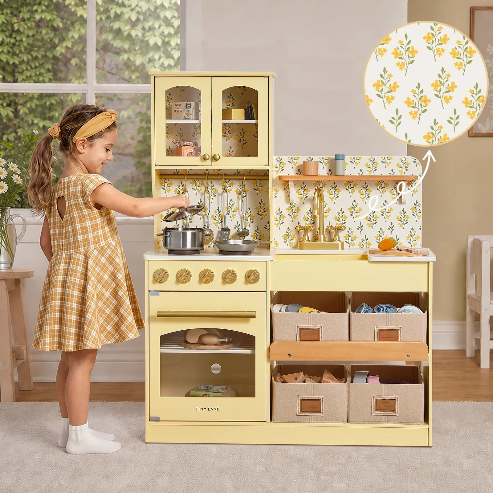 ® Wooden Play Kitchen With Storage For Creative Toddlers
